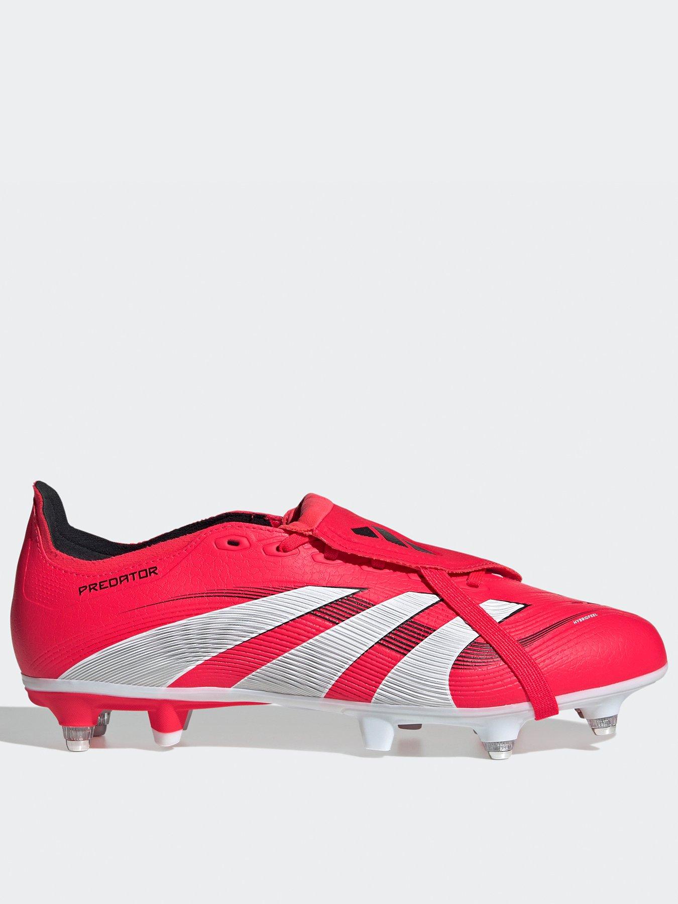  image of adidas-mens-predator-league-fold-over-tongue-soft-ground-football-boot-red