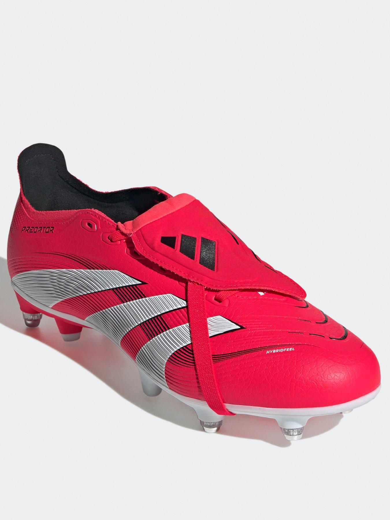  image of adidas-mens-predator-league-fold-over-tongue-soft-ground-football-boot-red