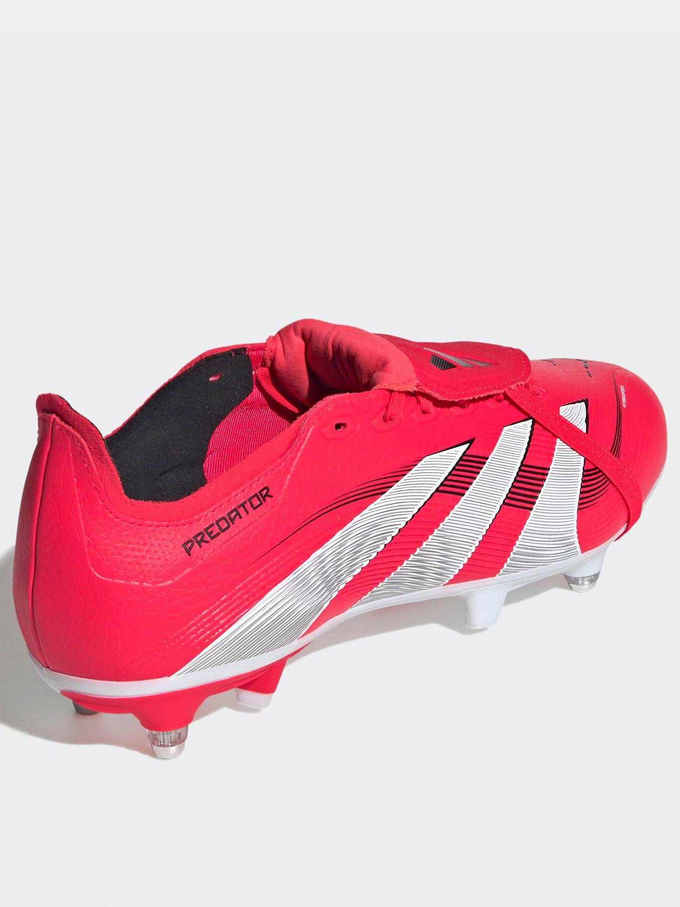  image of adidas-mens-predator-league-fold-over-tongue-soft-ground-football-boot-red