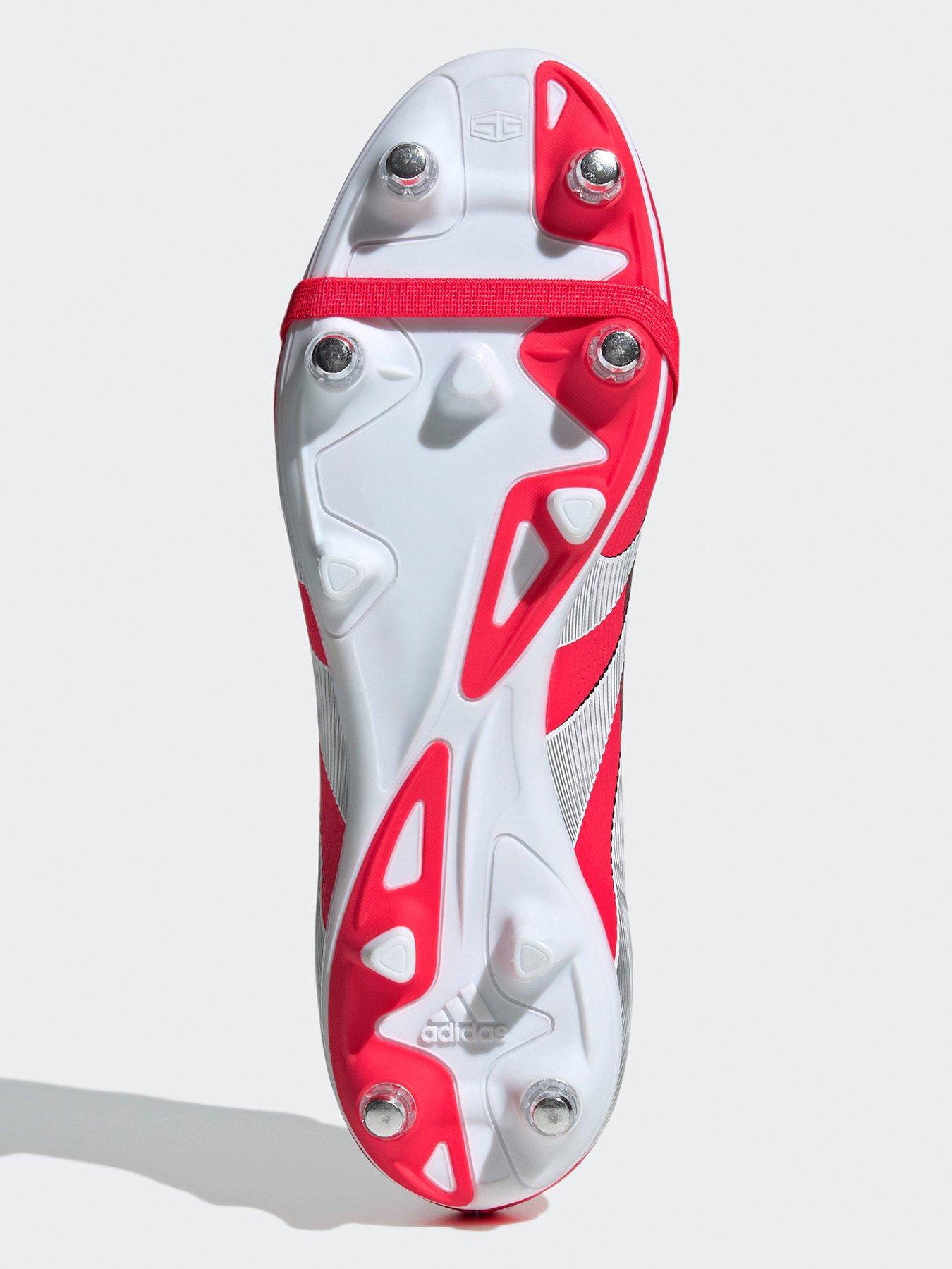  image of adidas-mens-predator-league-fold-over-tongue-soft-ground-football-boot-red