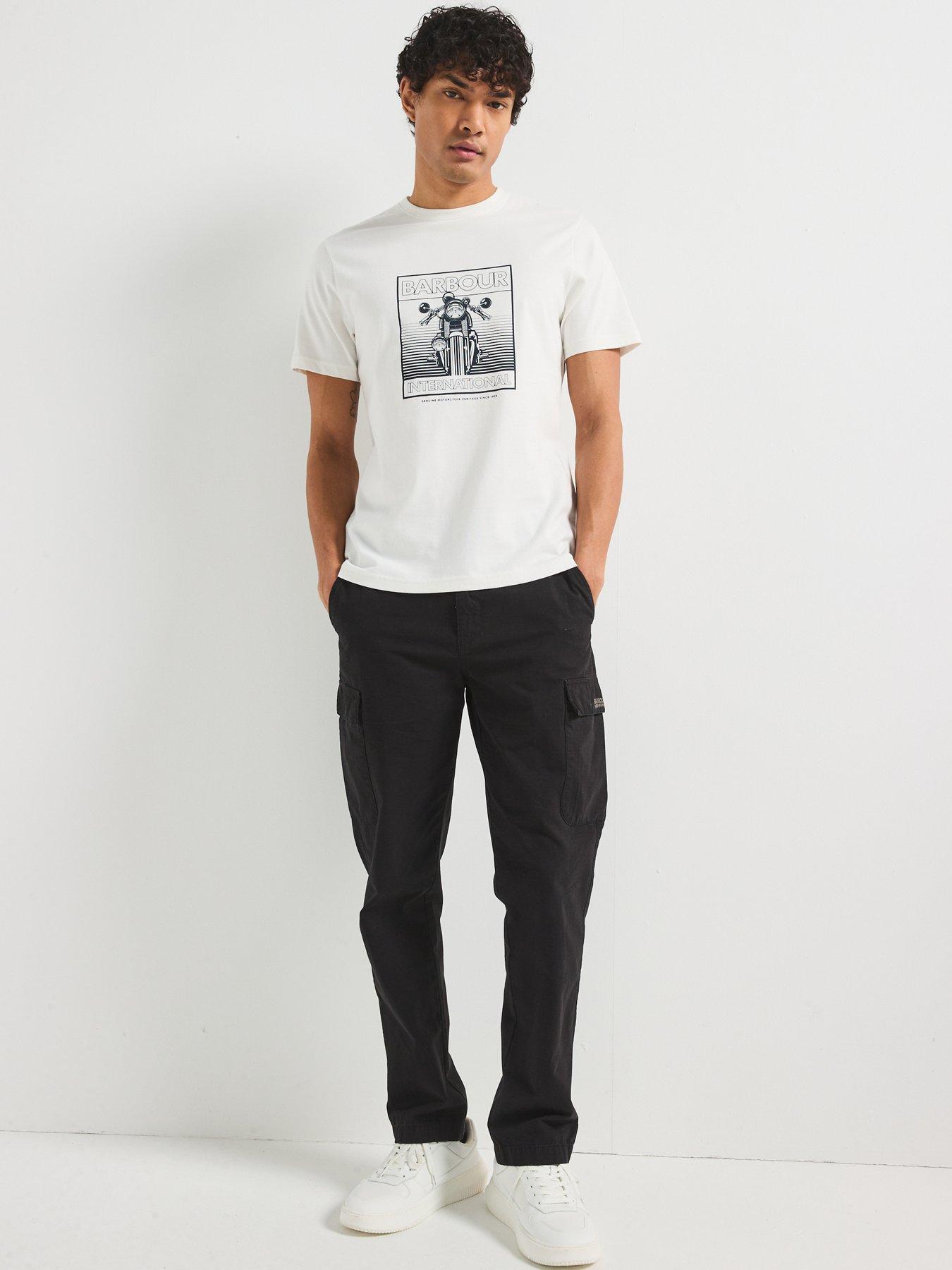  image of barbour-international-track-graphic-t-shirt-white