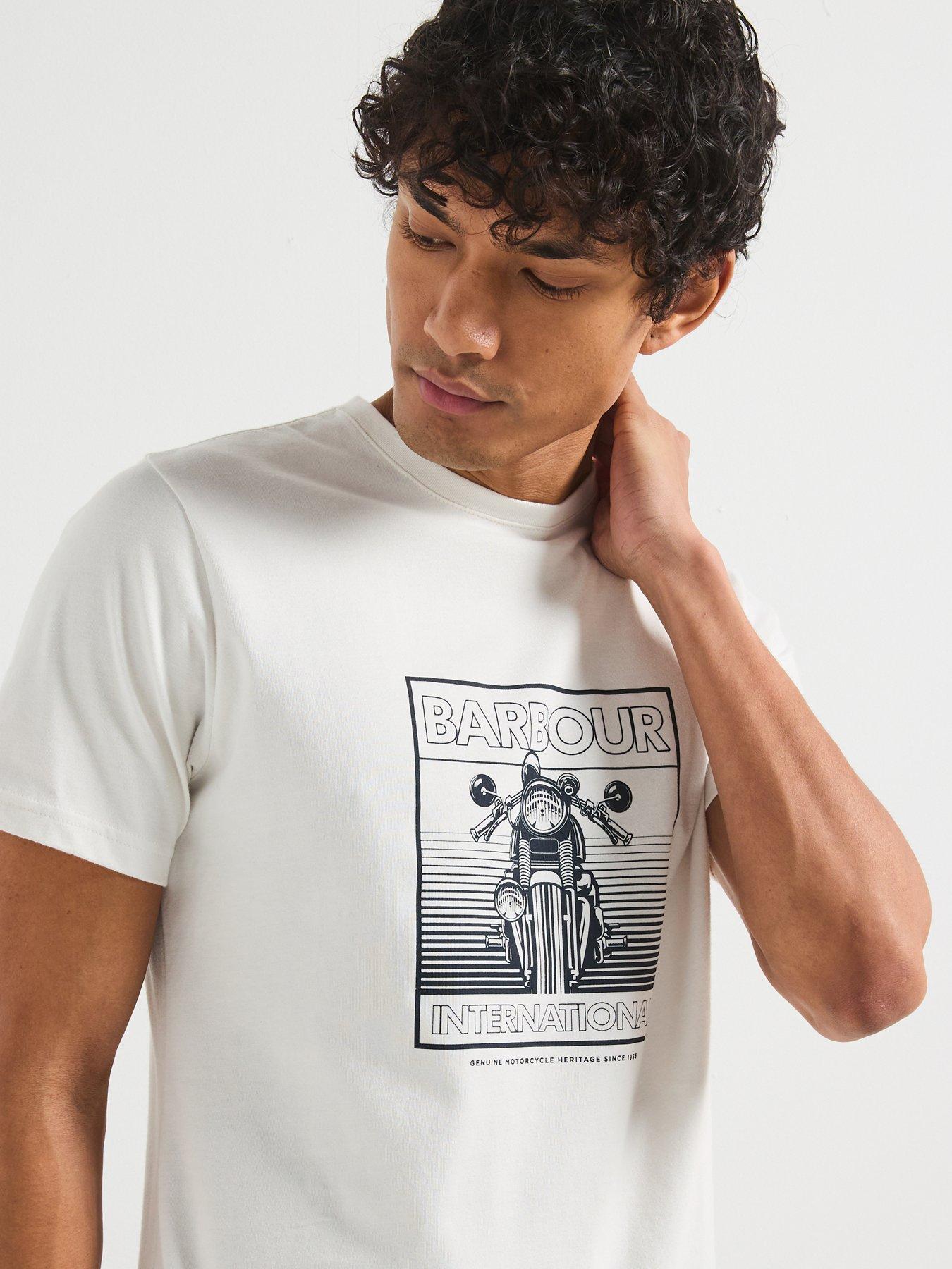  image of barbour-international-track-graphic-t-shirt-white