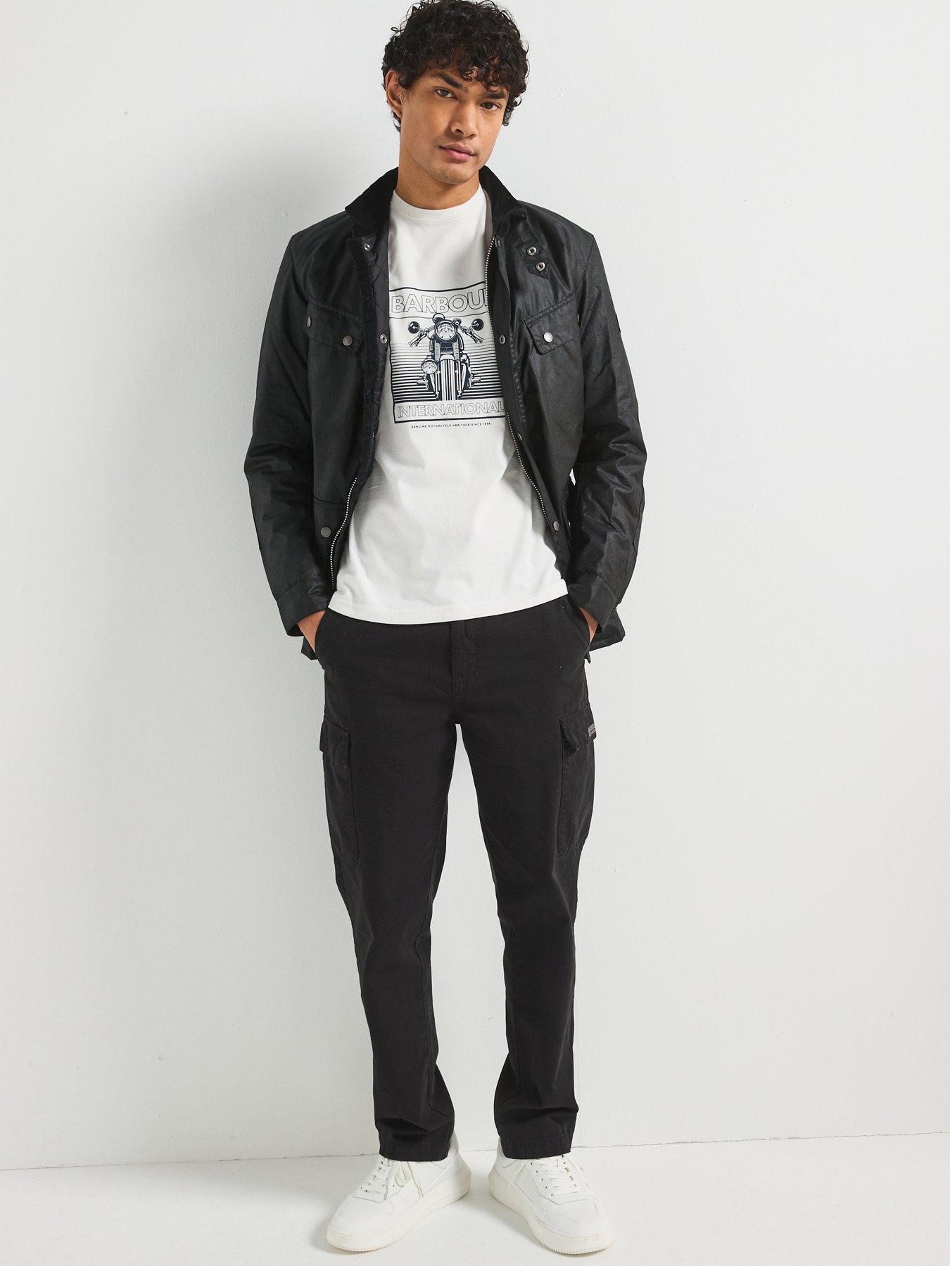  image of barbour-international-track-graphic-t-shirt-white