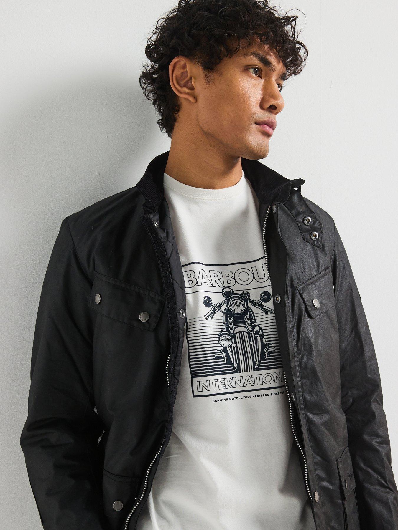  image of barbour-international-track-graphic-t-shirt-white