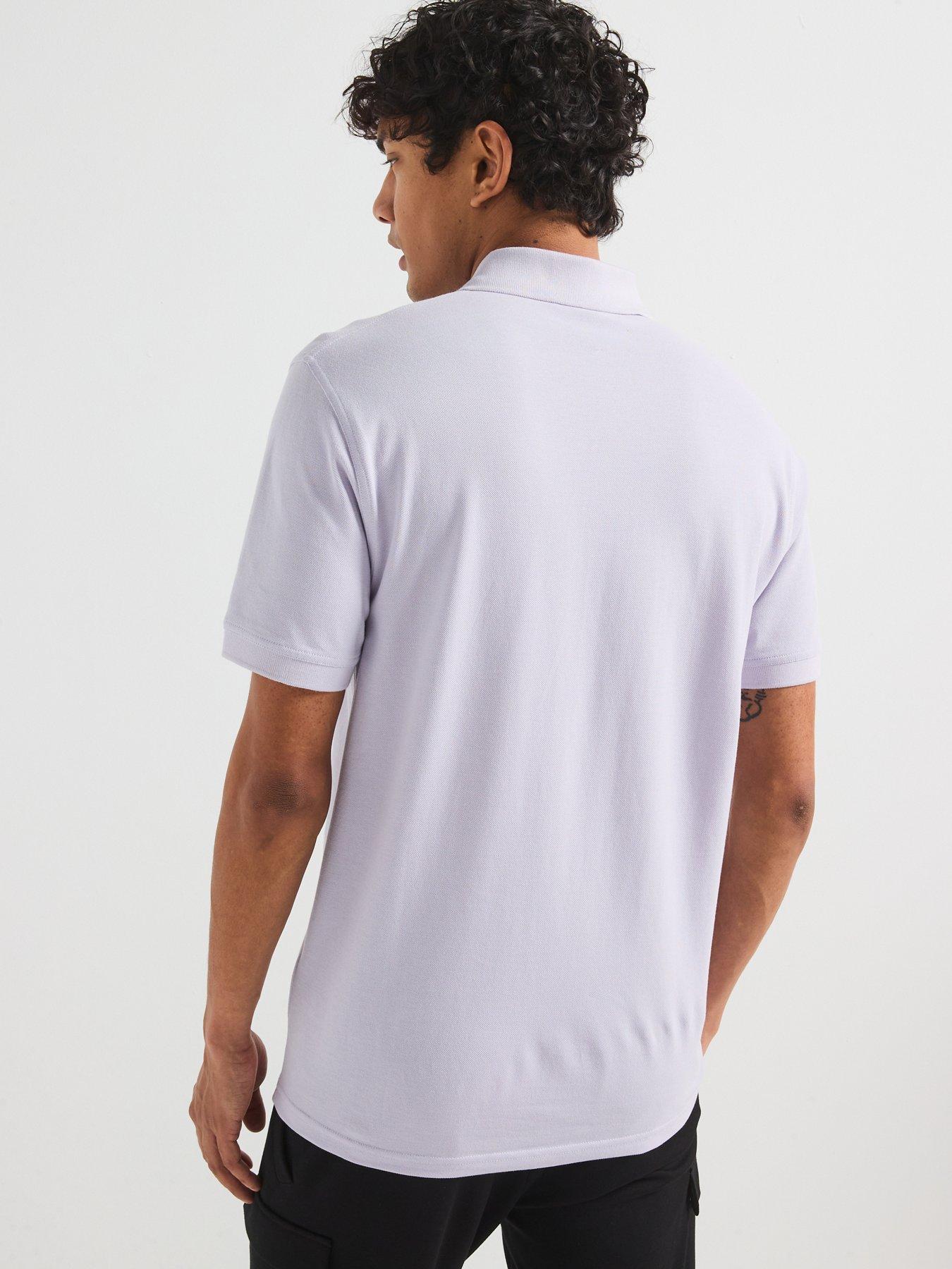  image of barbour-international-lightweight-pique-essential-polo-shirt-light-purple