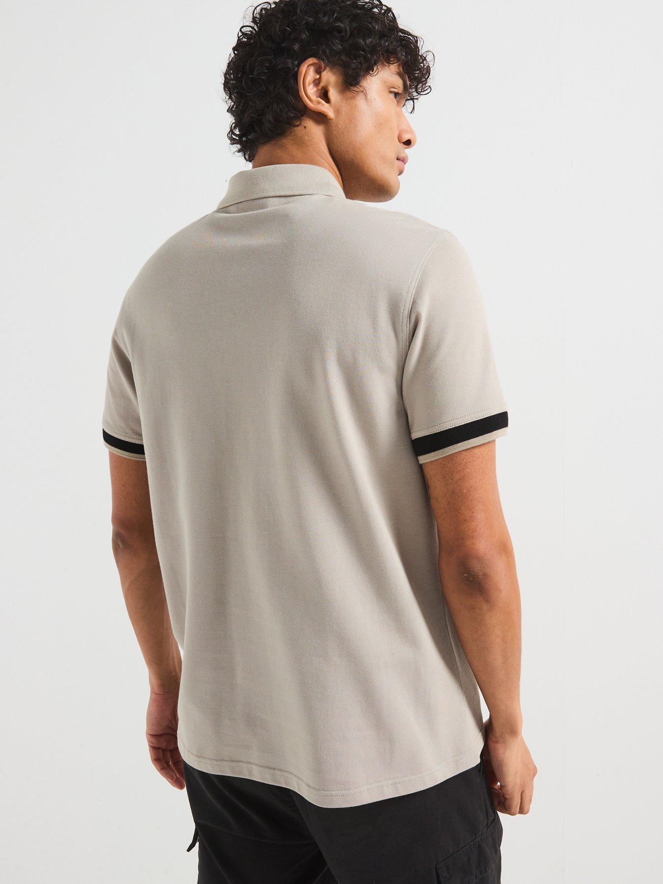  image of barbour-international-bradley-zipped-polo-shirt--beige