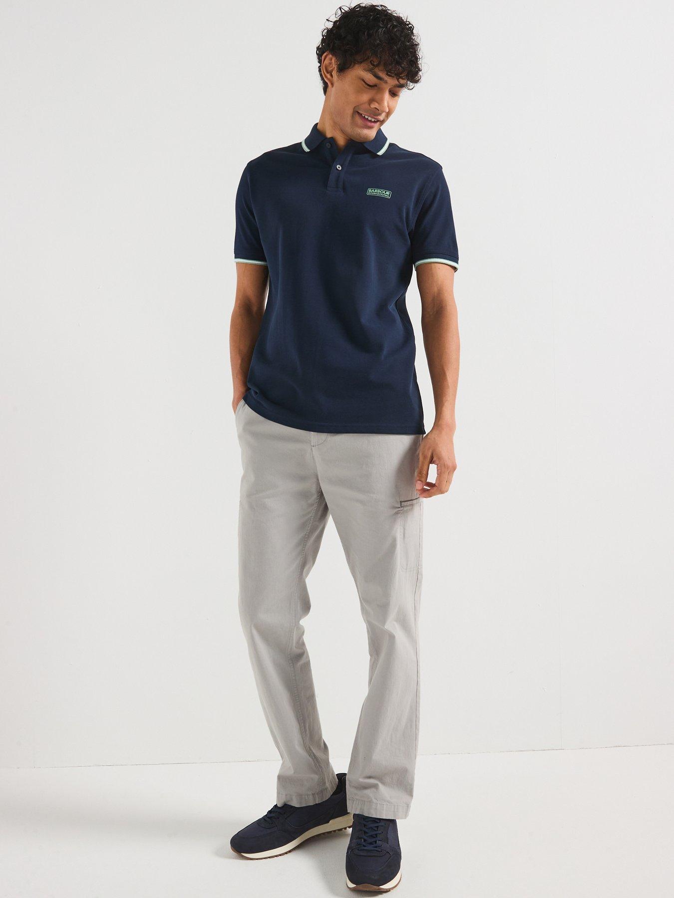  image of barbour-international-evan-tipped-polo-shirt-navy