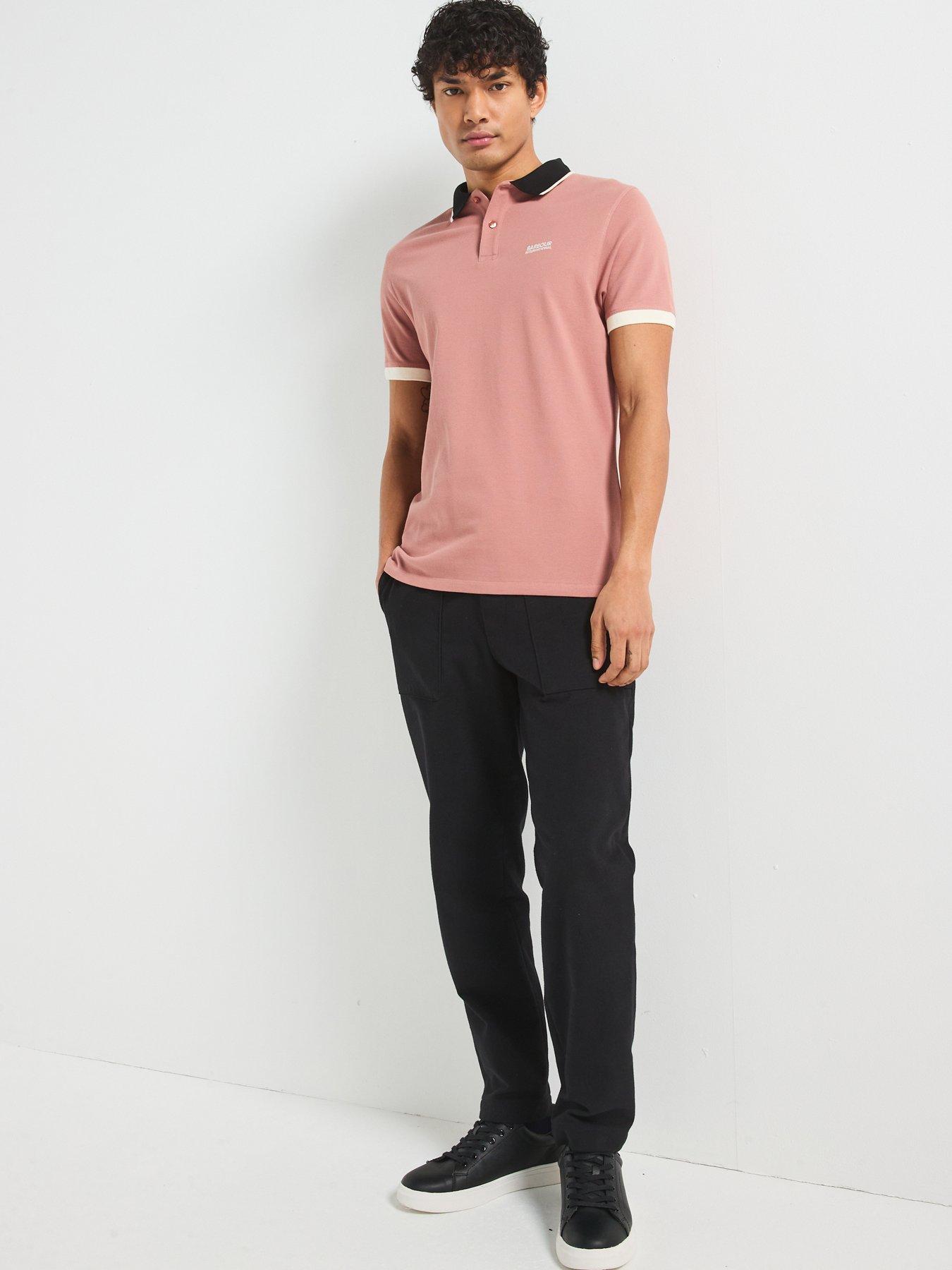 image of barbour-international-howall-polo-shirt-pink