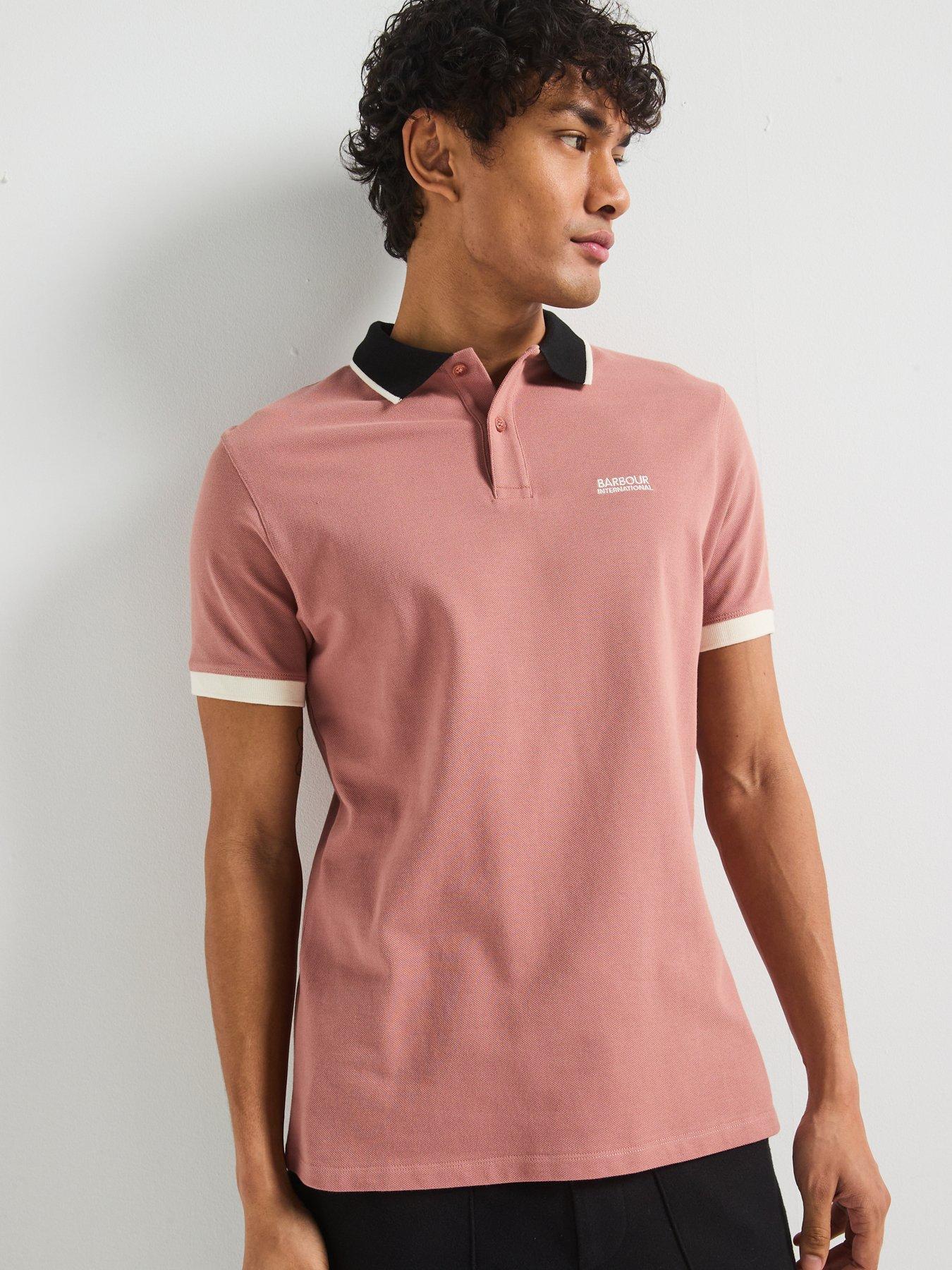  image of barbour-international-howall-polo-shirt-pink