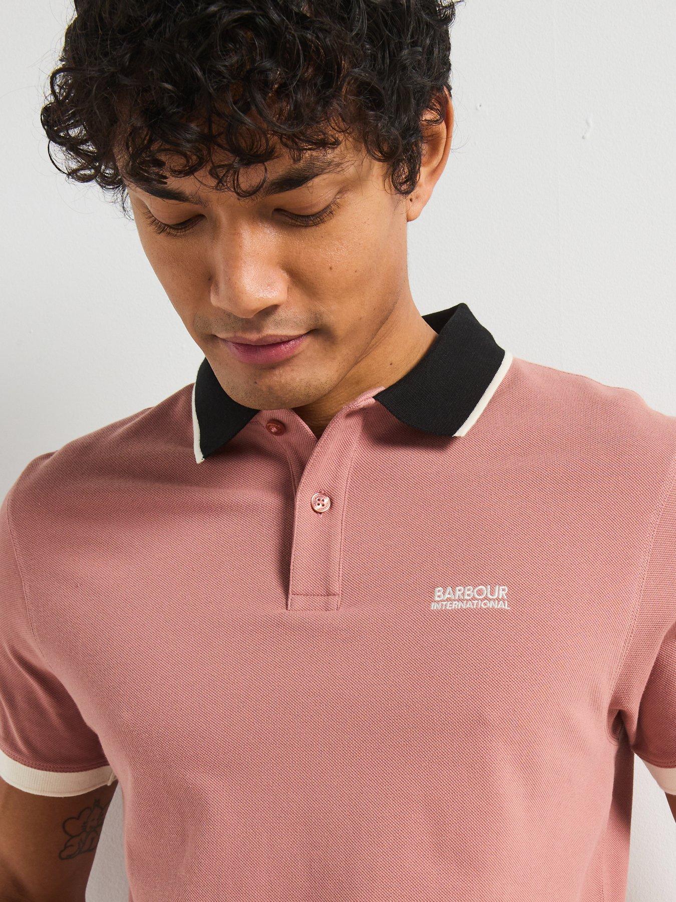  image of barbour-international-howall-polo-shirt-pink