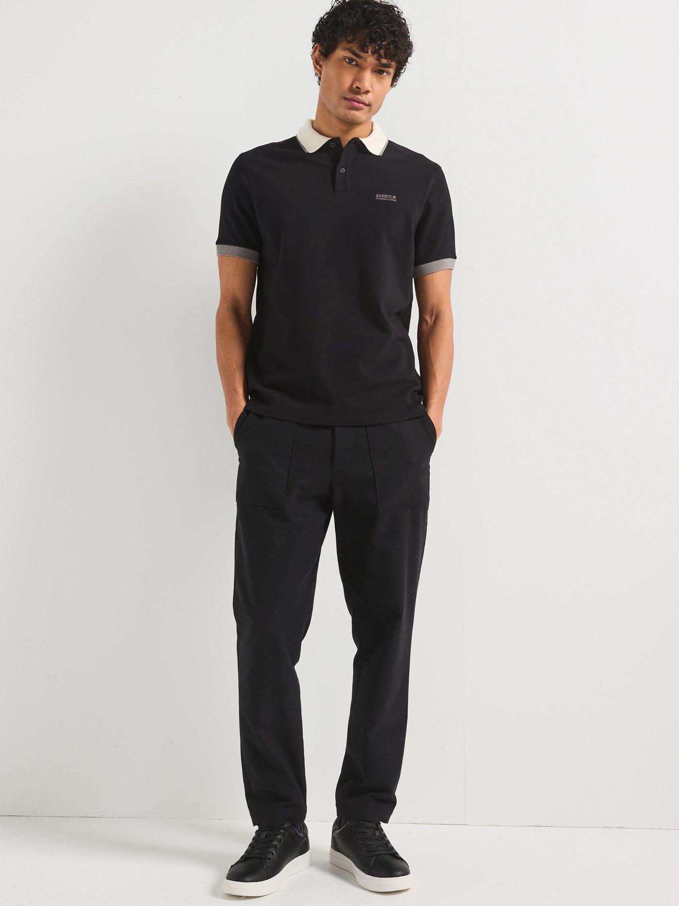  image of barbour-international-howall-polo-shirt--black