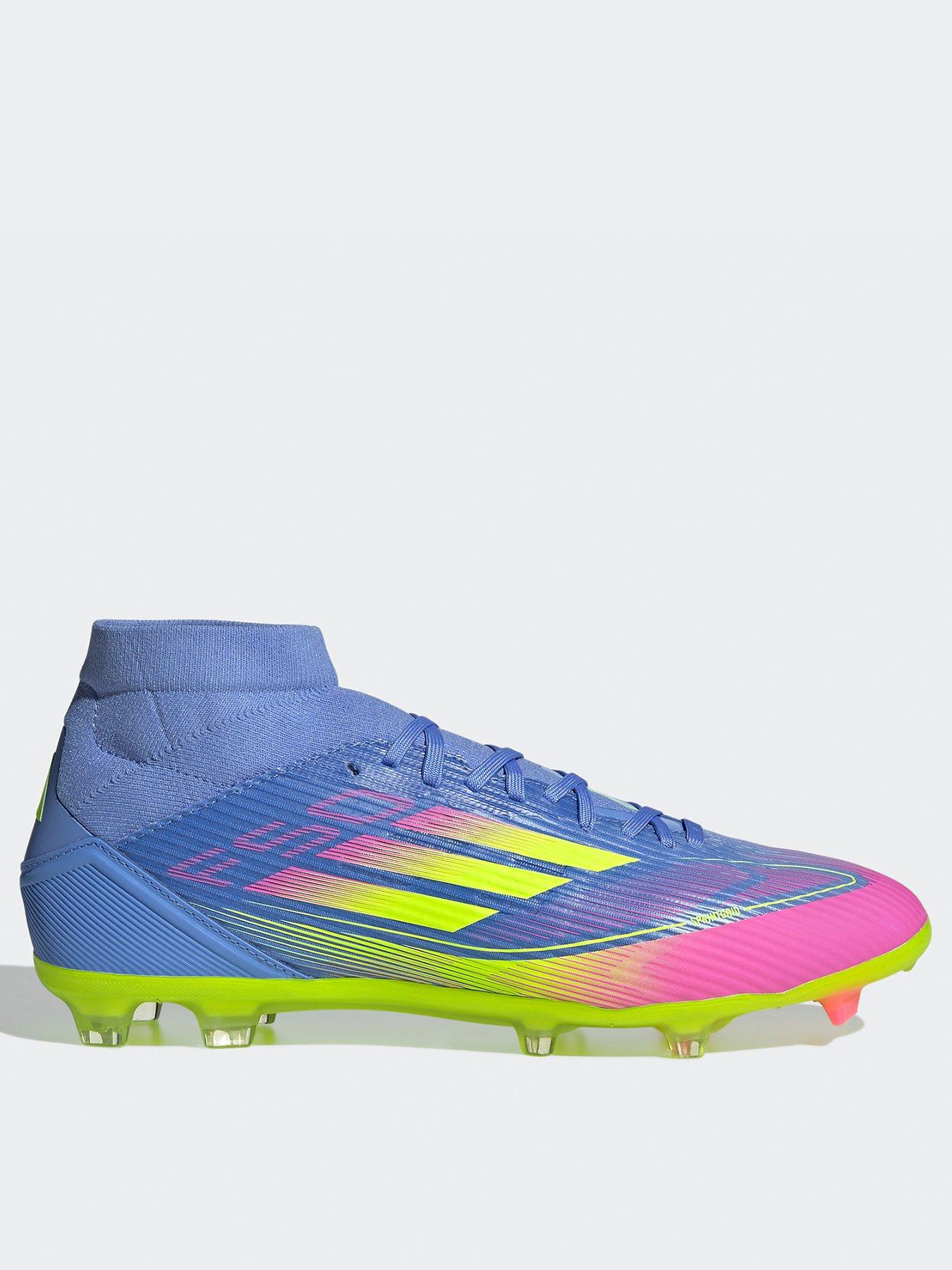 adidas Mens F50 League Mid Firm Ground Football Boot - Blue