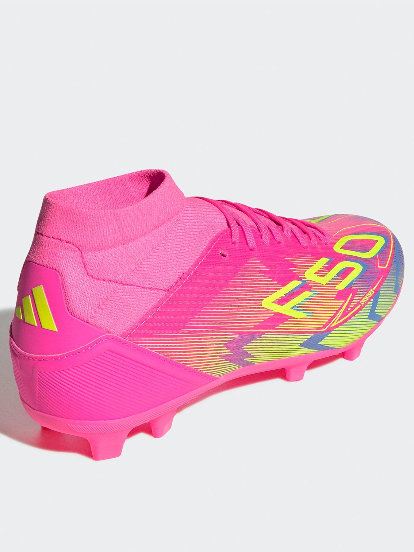  image of adidas-womens-f50-league-mid-firm-ground-football-boot-yellow
