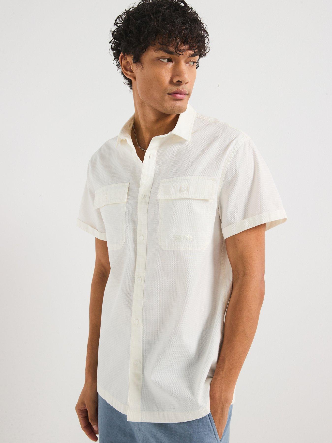Barbour International Joshua Jacquard Texture Shirt - White