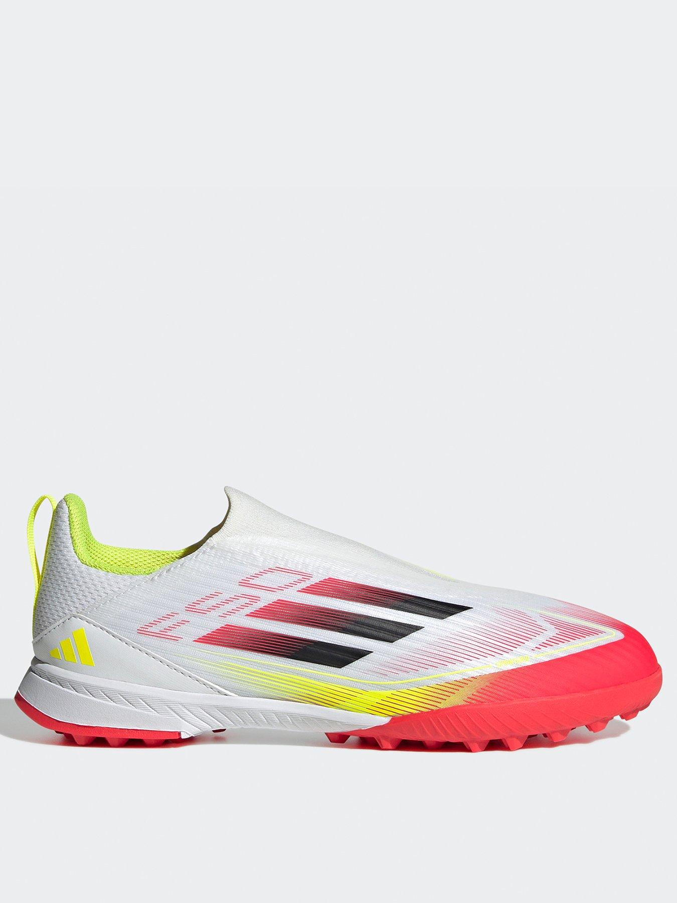  image of adidas-junior-f50-league-laceless-astro-turf-football-boot-white