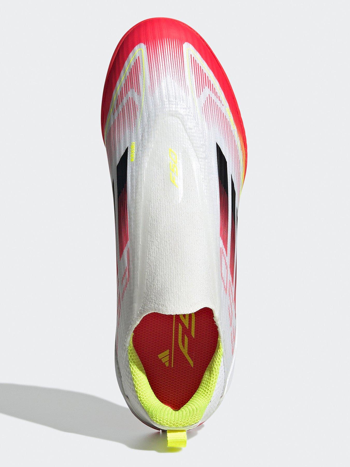  image of adidas-junior-f50-league-laceless-astro-turf-football-boot-white