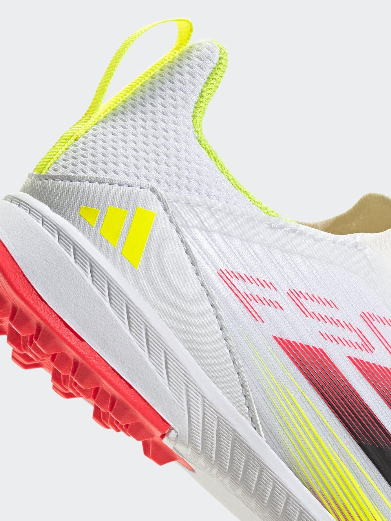  image of adidas-junior-f50-league-laceless-astro-turf-football-boot-white