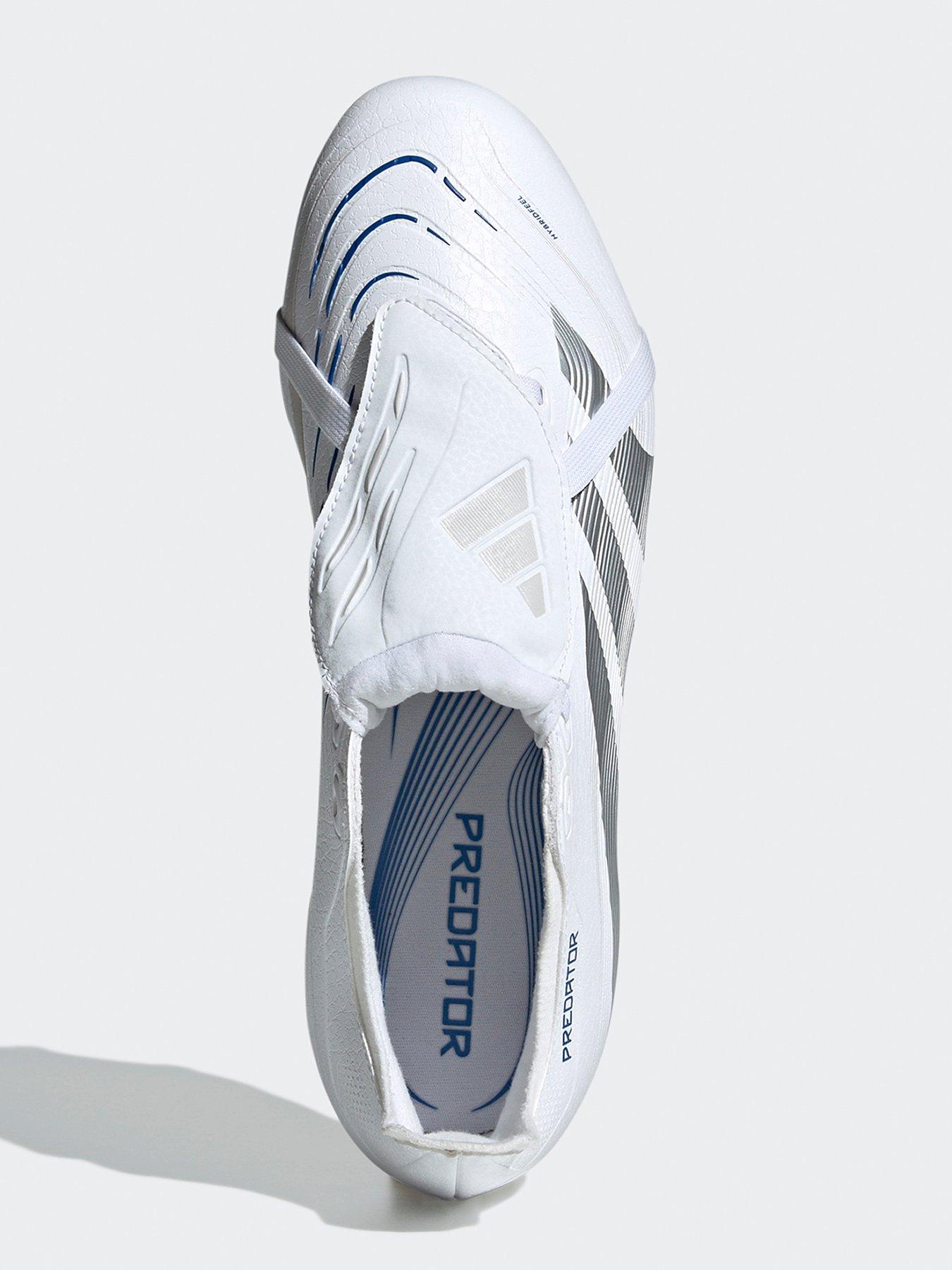  image of adidas-mens-predator-league-fold-over-tongue-firm-ground-football-boot-white