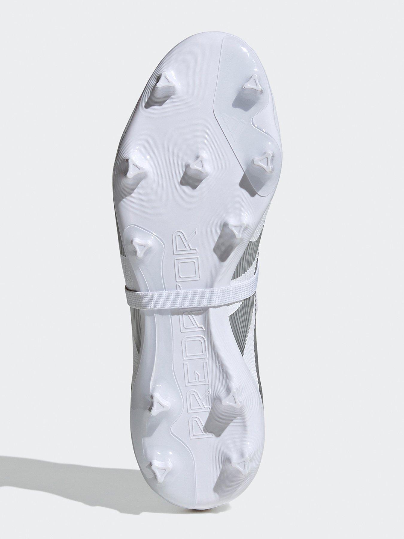  image of adidas-mens-predator-league-fold-over-tongue-firm-ground-football-boot-white