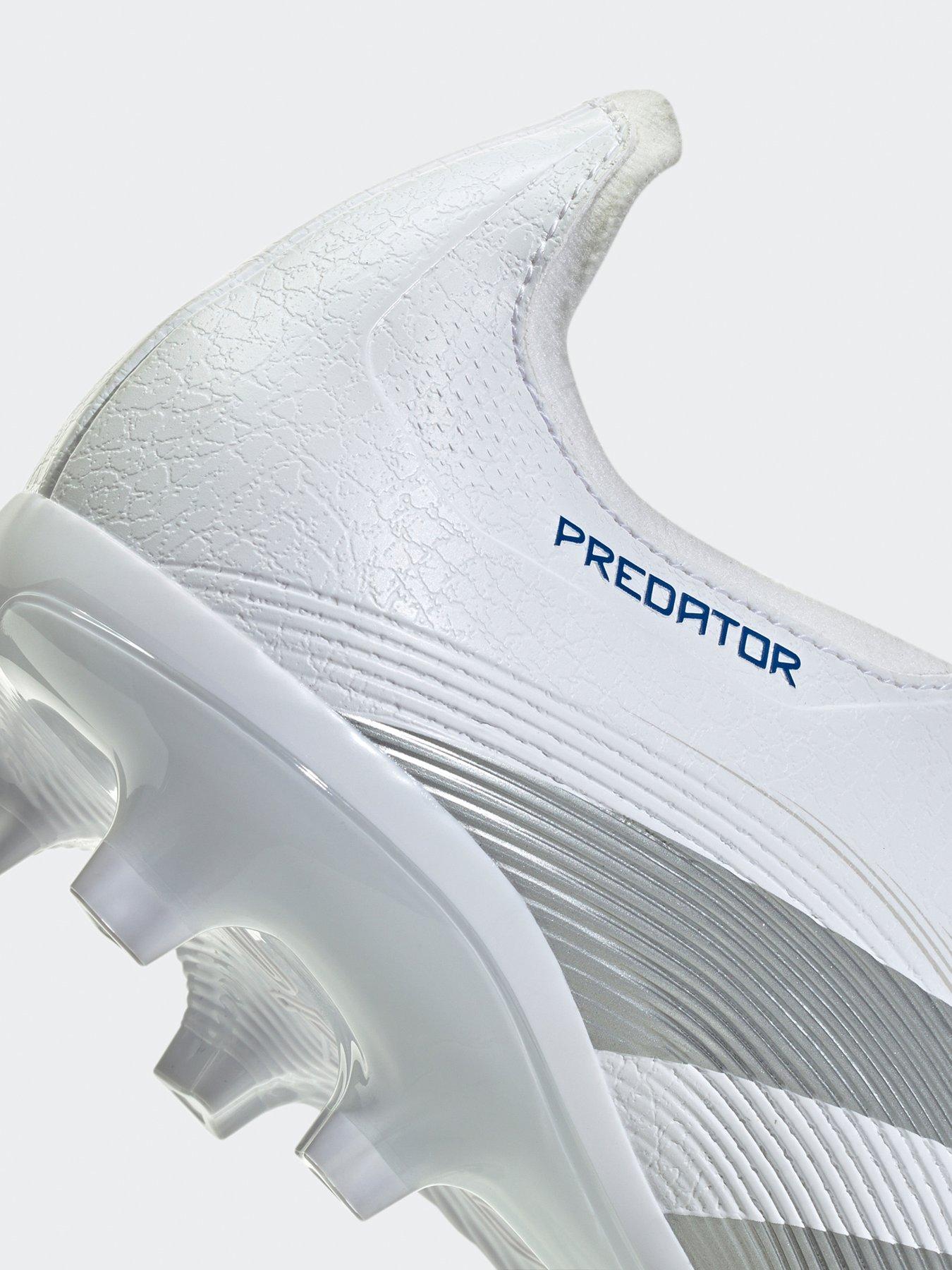  image of adidas-mens-predator-league-fold-over-tongue-firm-ground-football-boot-white