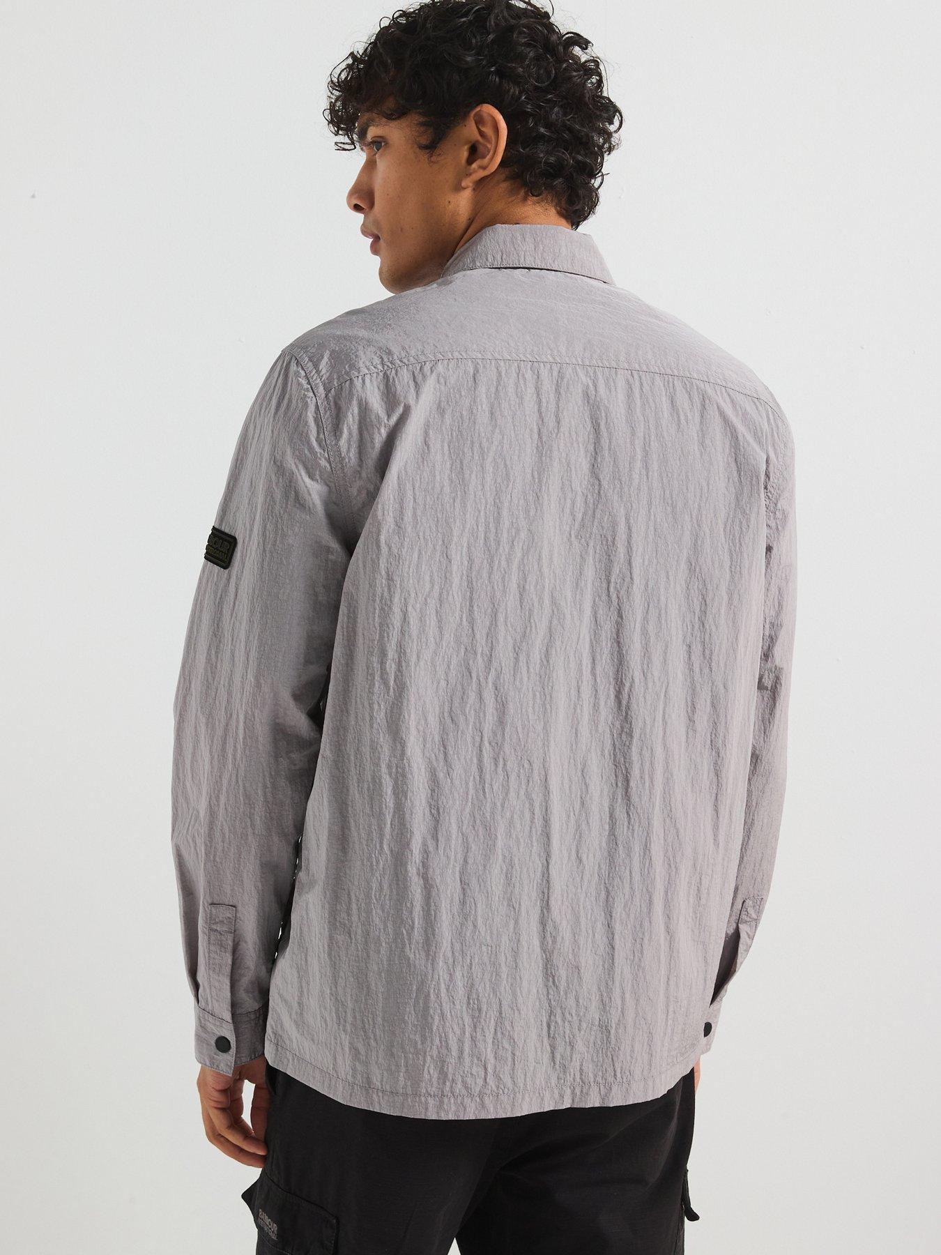 Image 2 of 6 of Barbour International Inline Zipped Overshirt - Light Grey