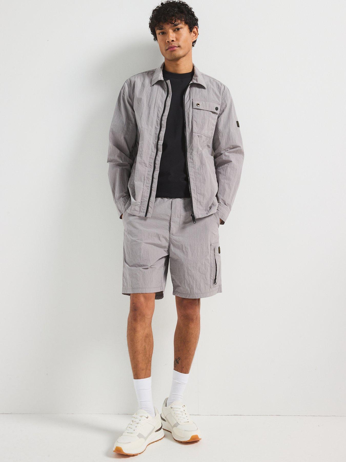 Image 3 of 6 of Barbour International Inline Zipped Overshirt - Light Grey