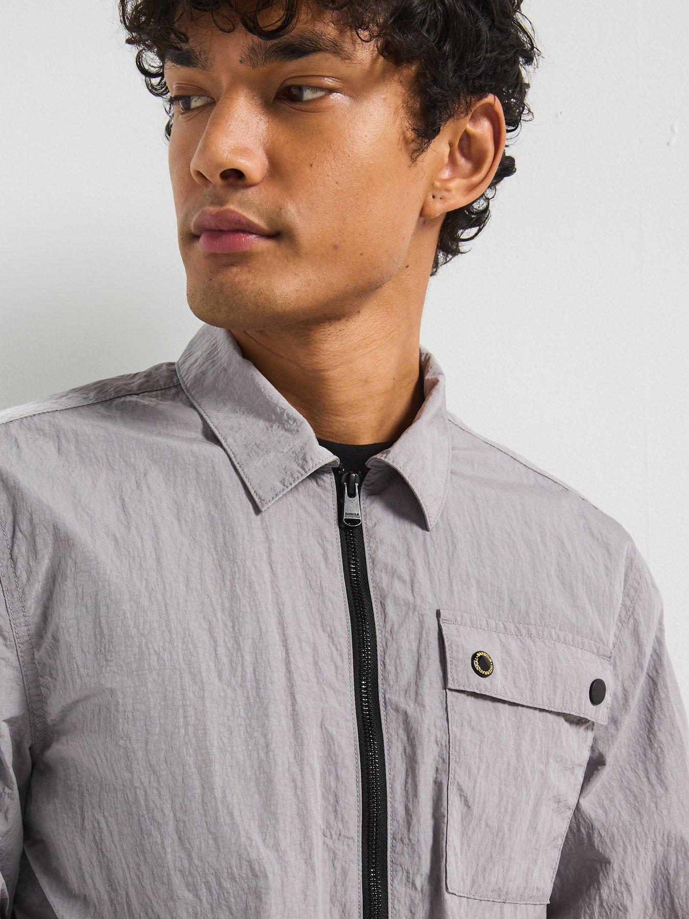 Image 4 of 6 of Barbour International Inline Zipped Overshirt - Light Grey