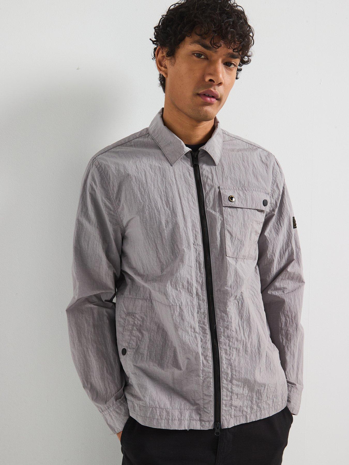 Image 6 of 6 of Barbour International Inline Zipped Overshirt - Light Grey