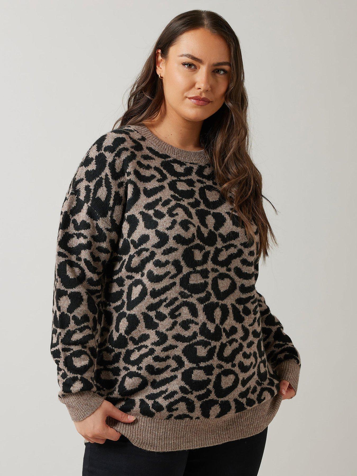  image of evans-animal-jaquard-jumper