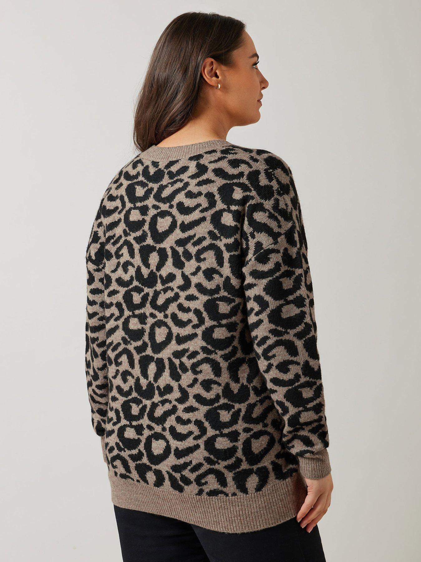  image of evans-animal-jaquard-jumper