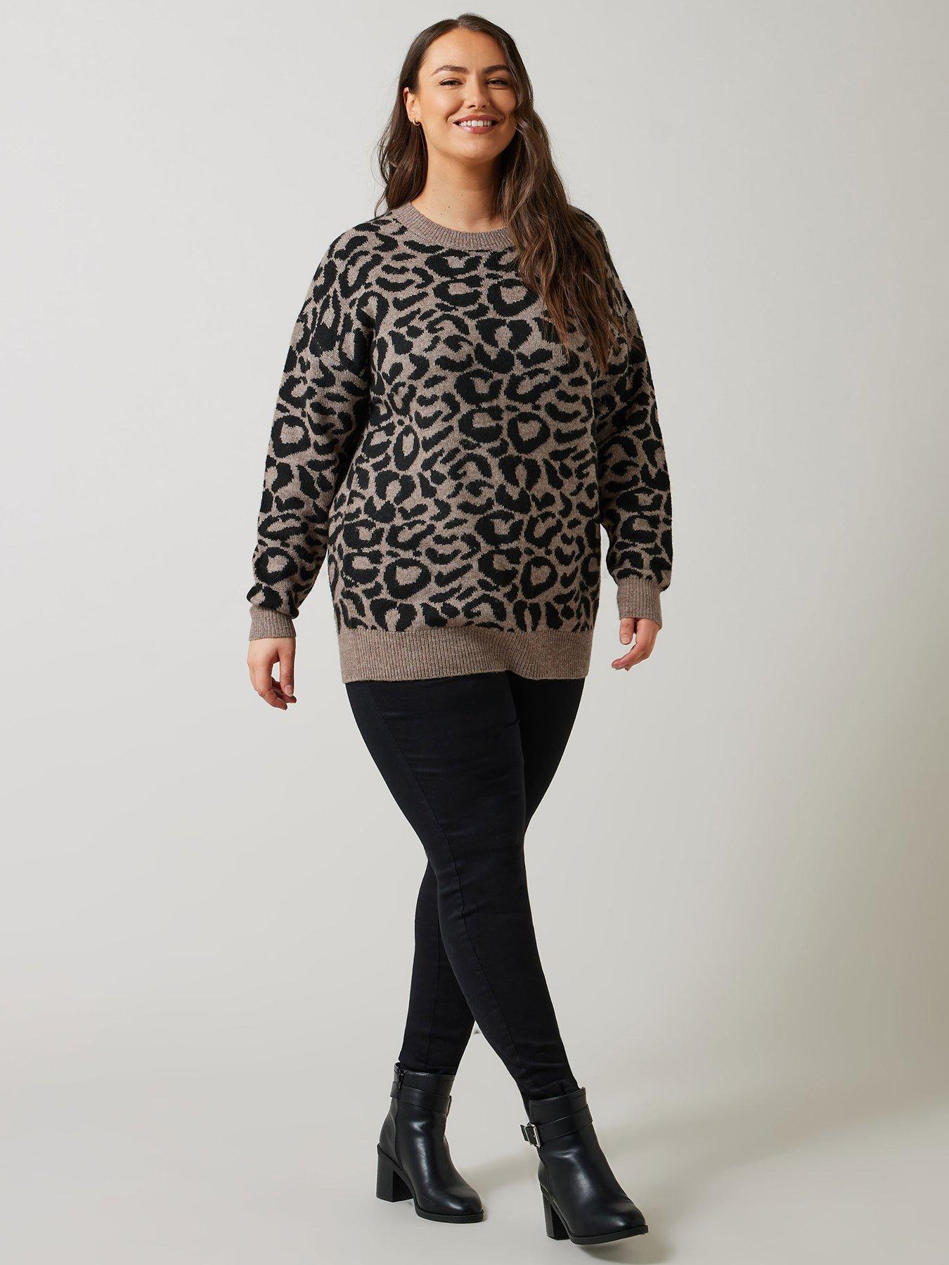  image of evans-animal-jaquard-jumper