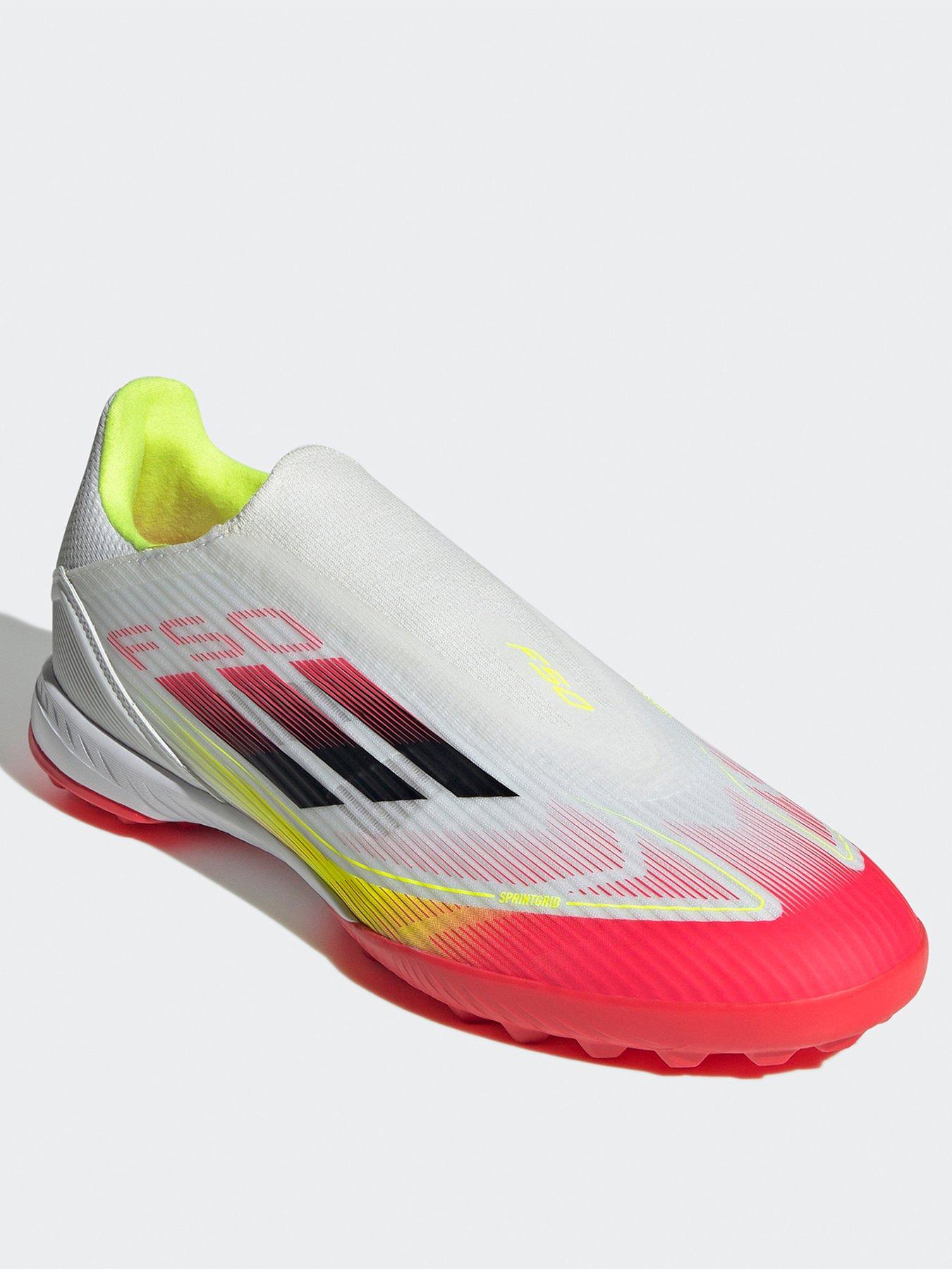  image of adidas-mens-f50-league-laceless-astro-turf-football-boot-white