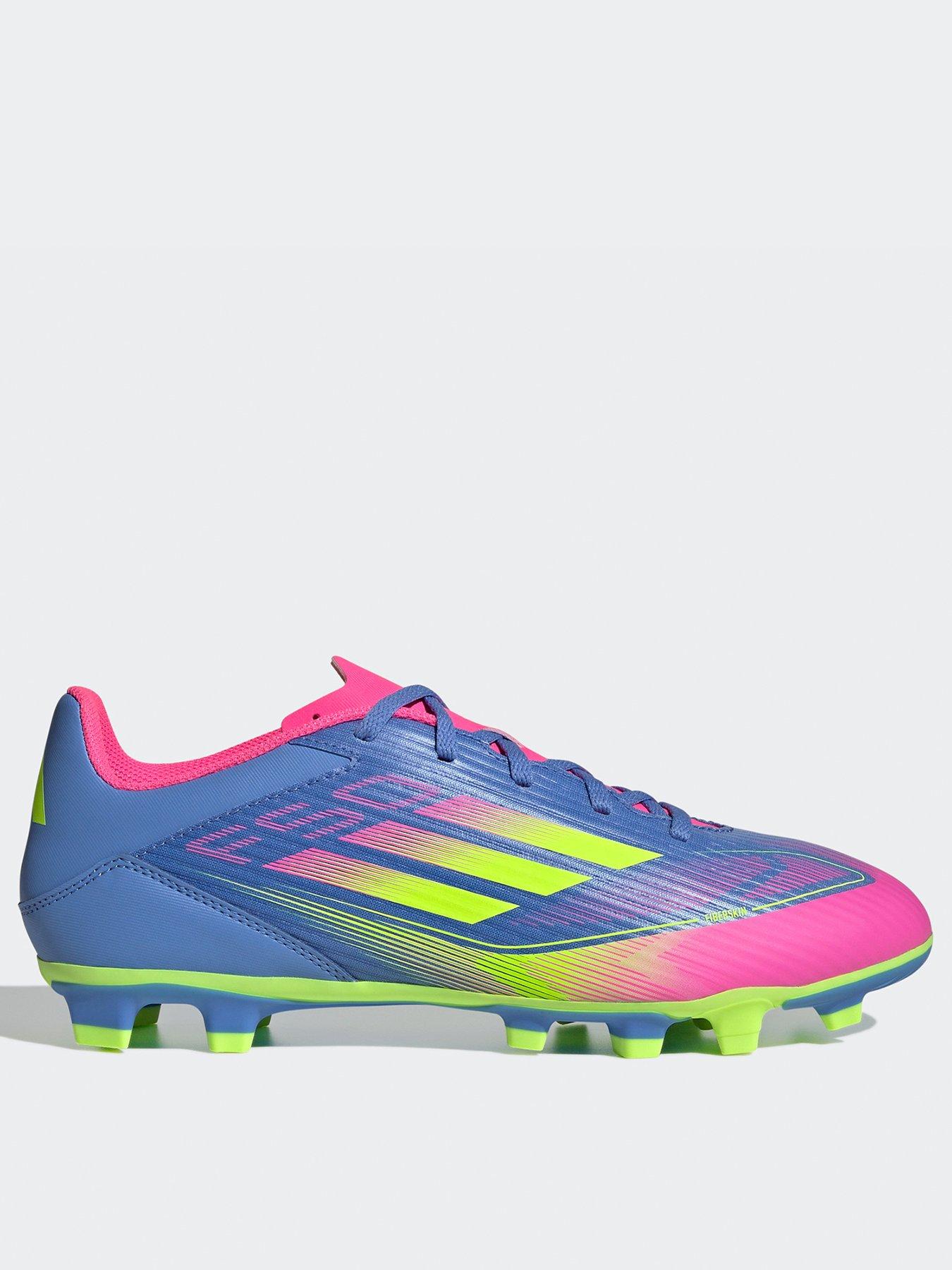 front image of adidas-mens-f50-club-firm-ground-football-boot-blue