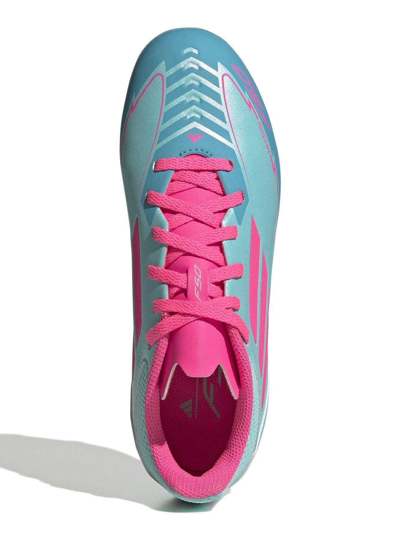  image of adidas-junior-f50-league-messi-firm-ground-football-boots--pink