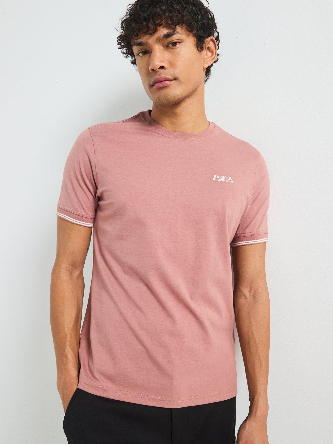 barbour-international-philip-tipped-cuff-t-shirt--pink