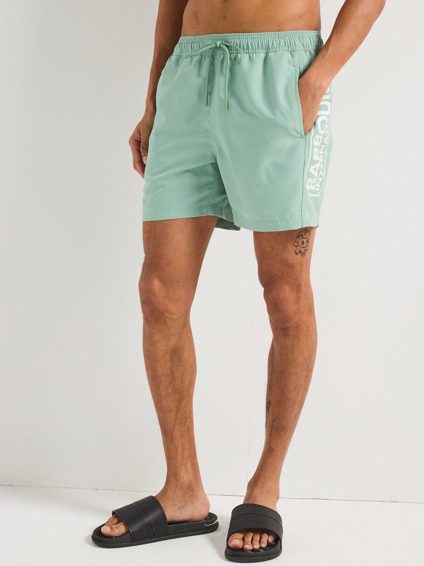 barbour-international-large-logo-swim-shorts-green