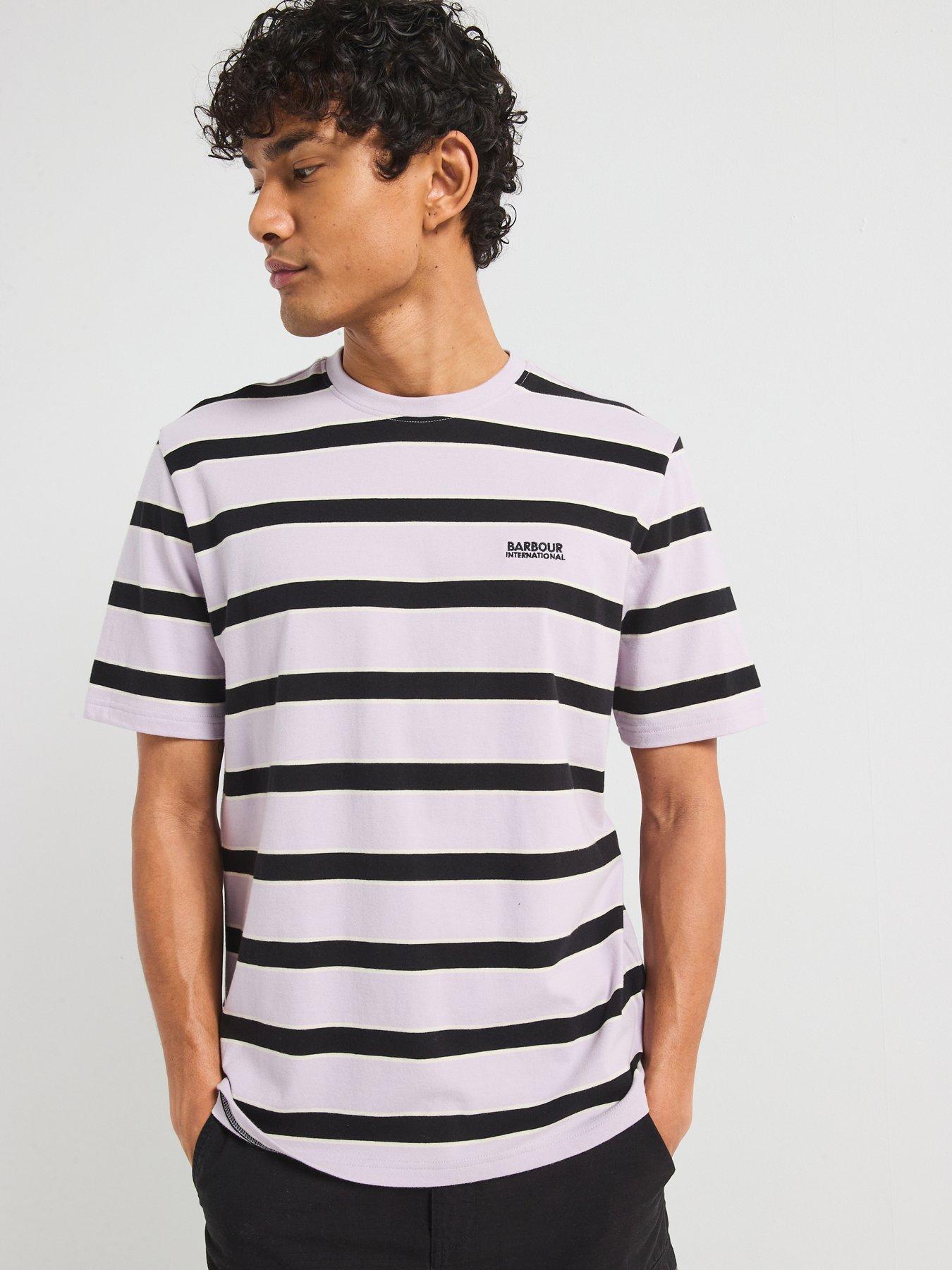  image of barbour-international-luca-stripe-t-shirt--light-purple