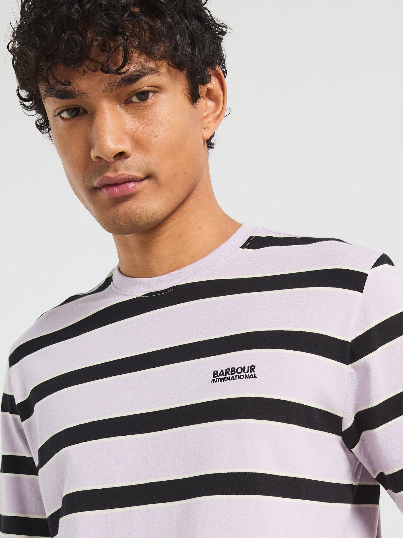  image of barbour-international-luca-stripe-t-shirt--light-purple