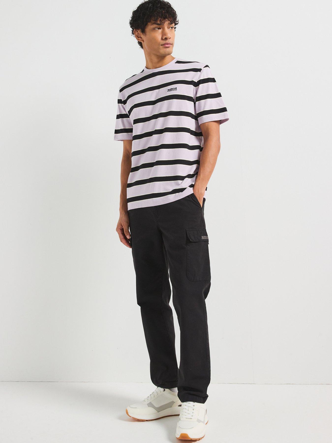  image of barbour-international-luca-stripe-t-shirt--light-purple