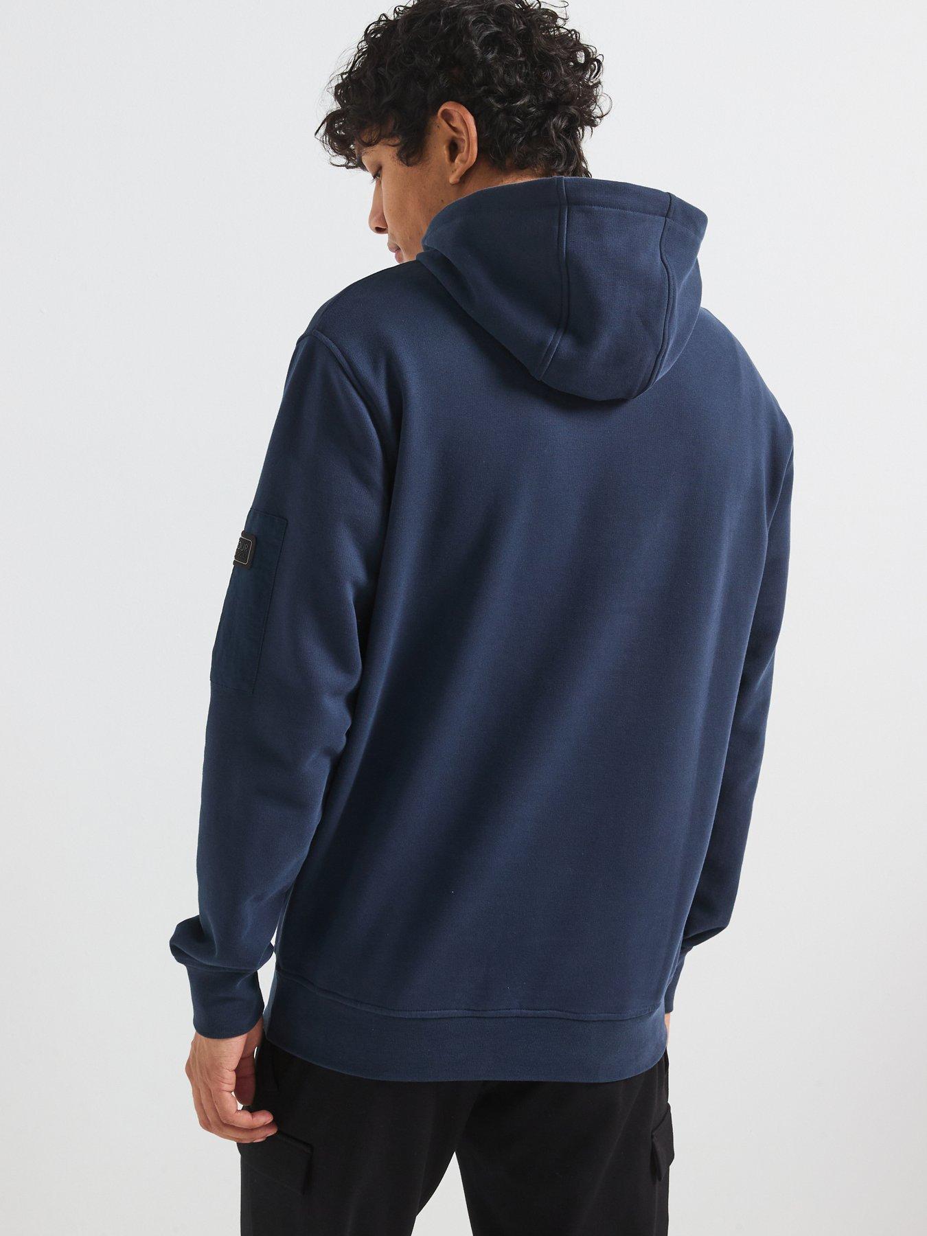  image of barbour-international-ewan-pullover-hoodie-navy