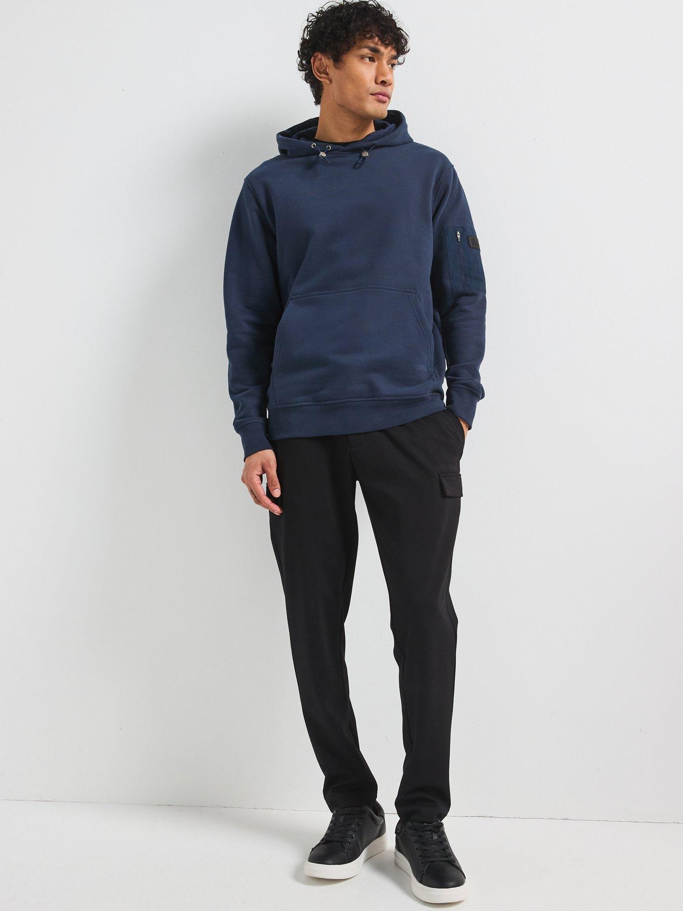  image of barbour-international-ewan-pullover-hoodie-navy
