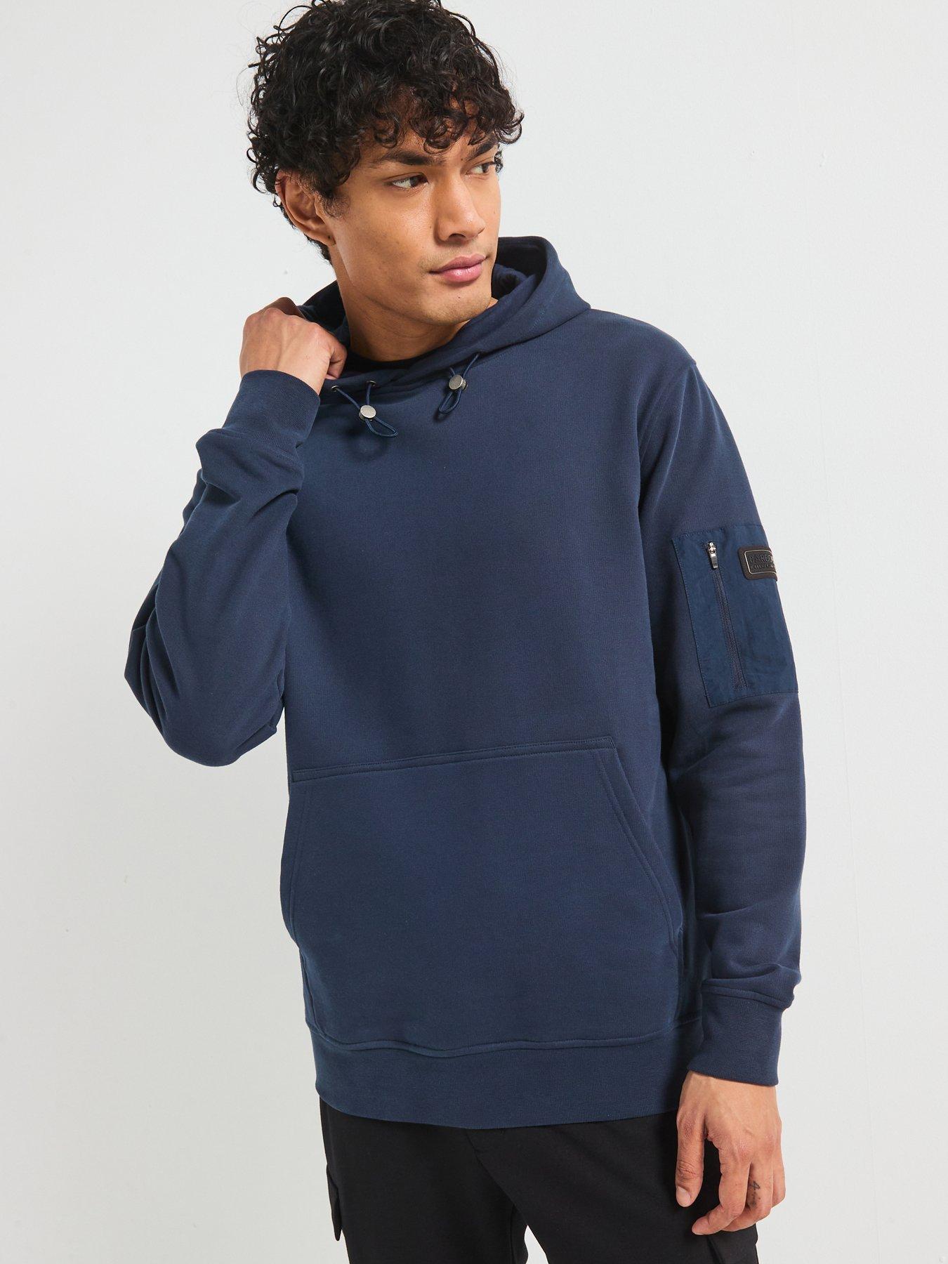  image of barbour-international-ewan-pullover-hoodie-navy