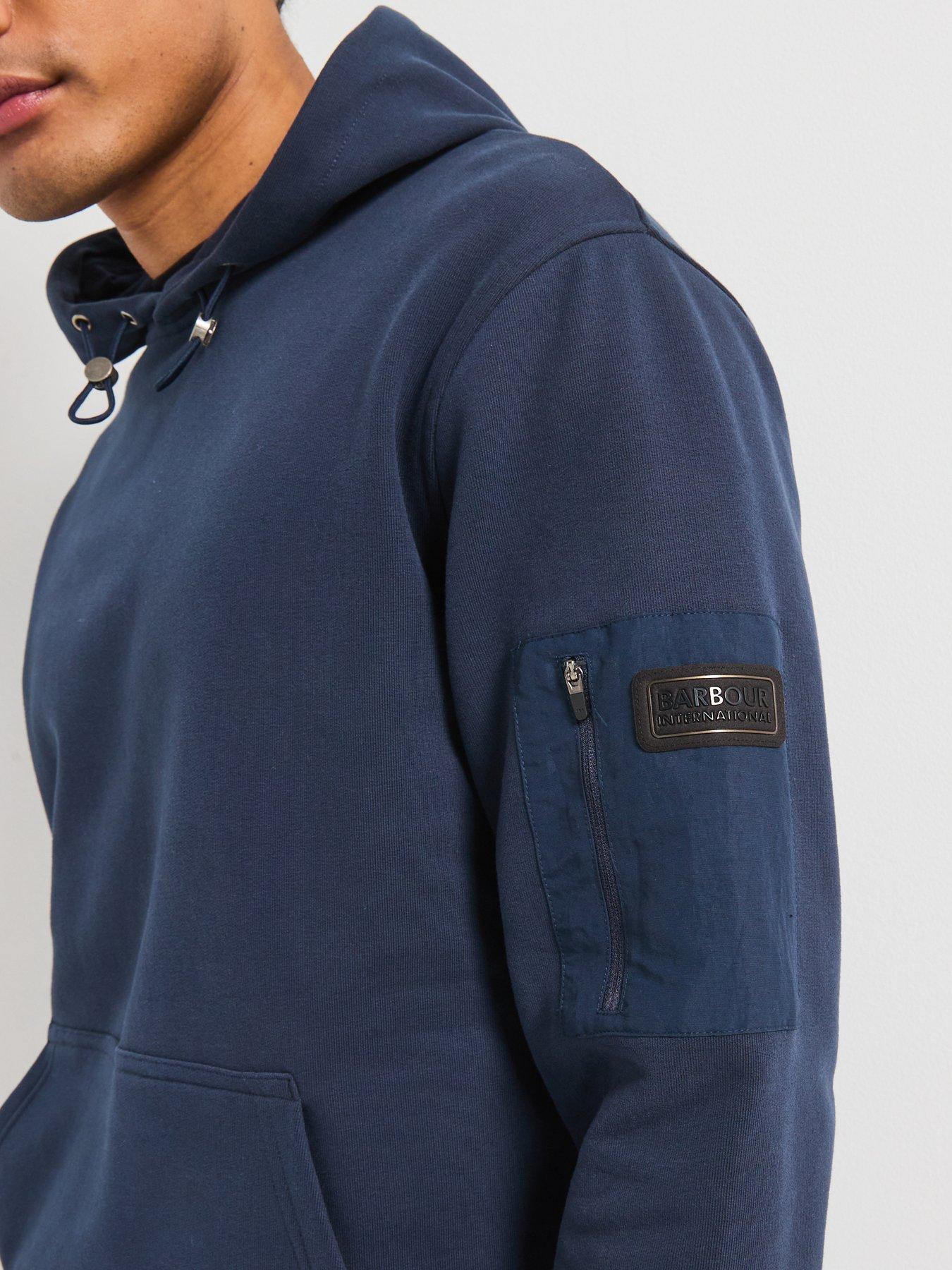  image of barbour-international-ewan-pullover-hoodie-navy