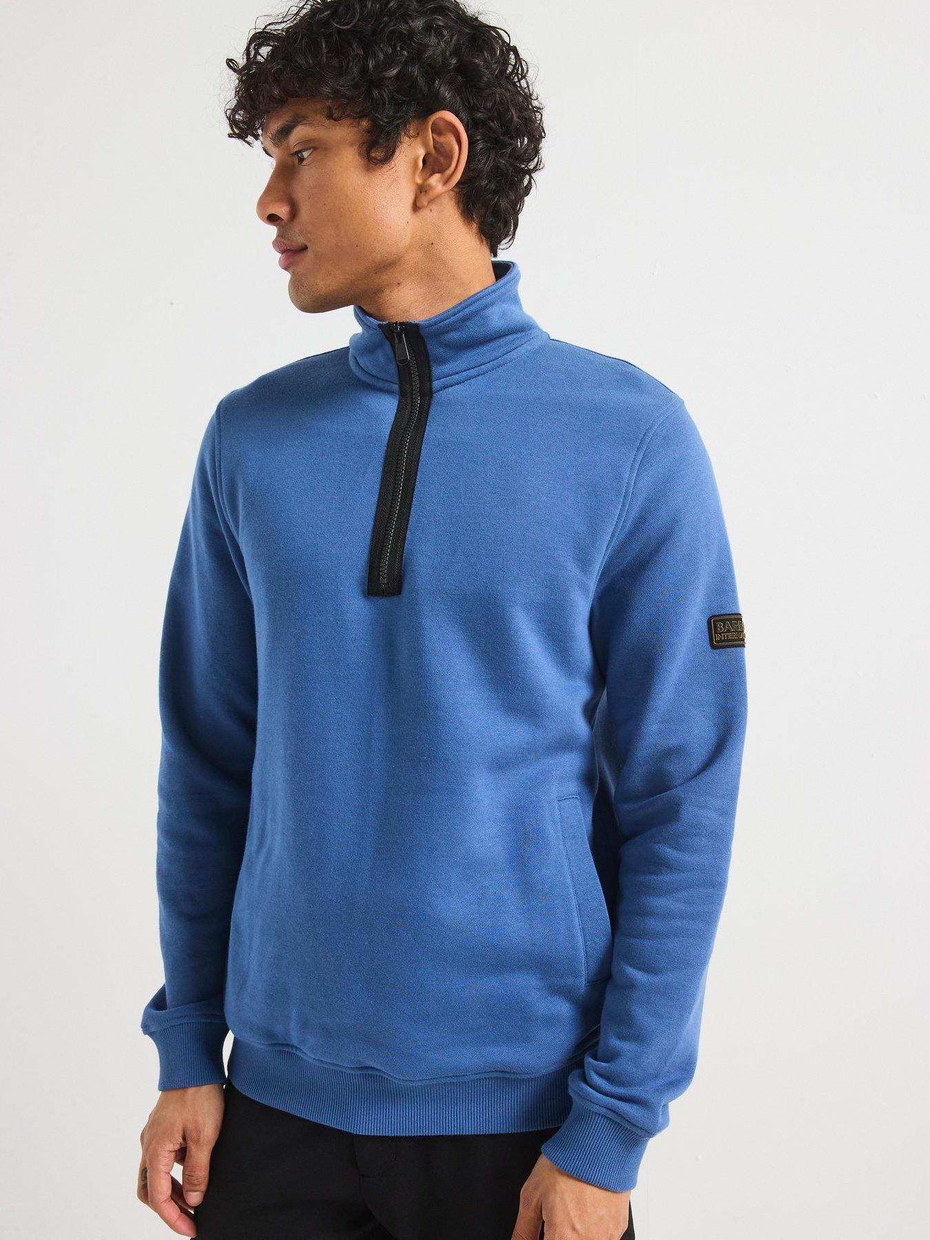  image of barbour-international-outline-funnel-neck-sweat-top-blue