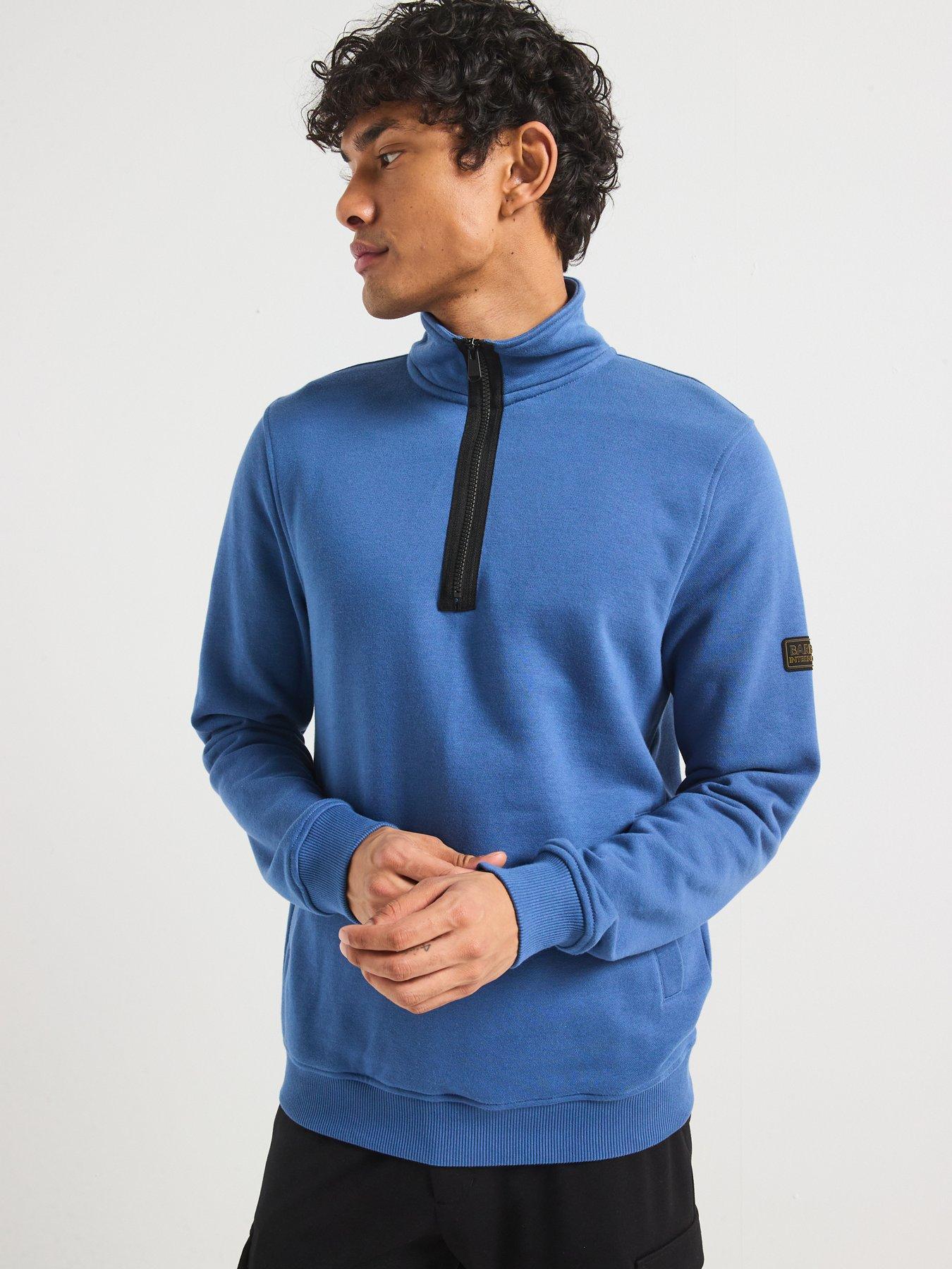  image of barbour-international-outline-funnel-neck-sweat-top-blue