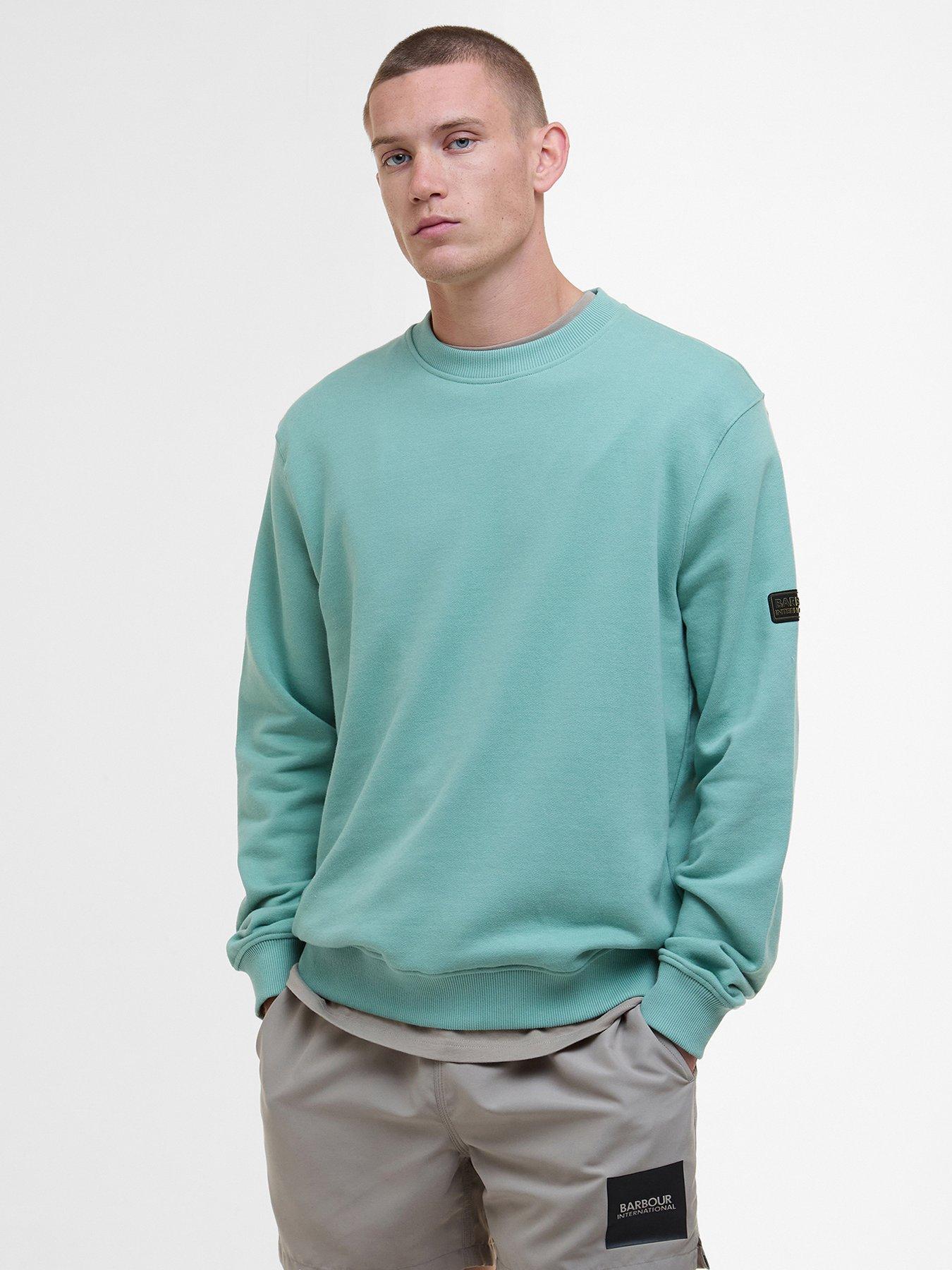  image of barbour-international-crew-neck-sweatshirt-green