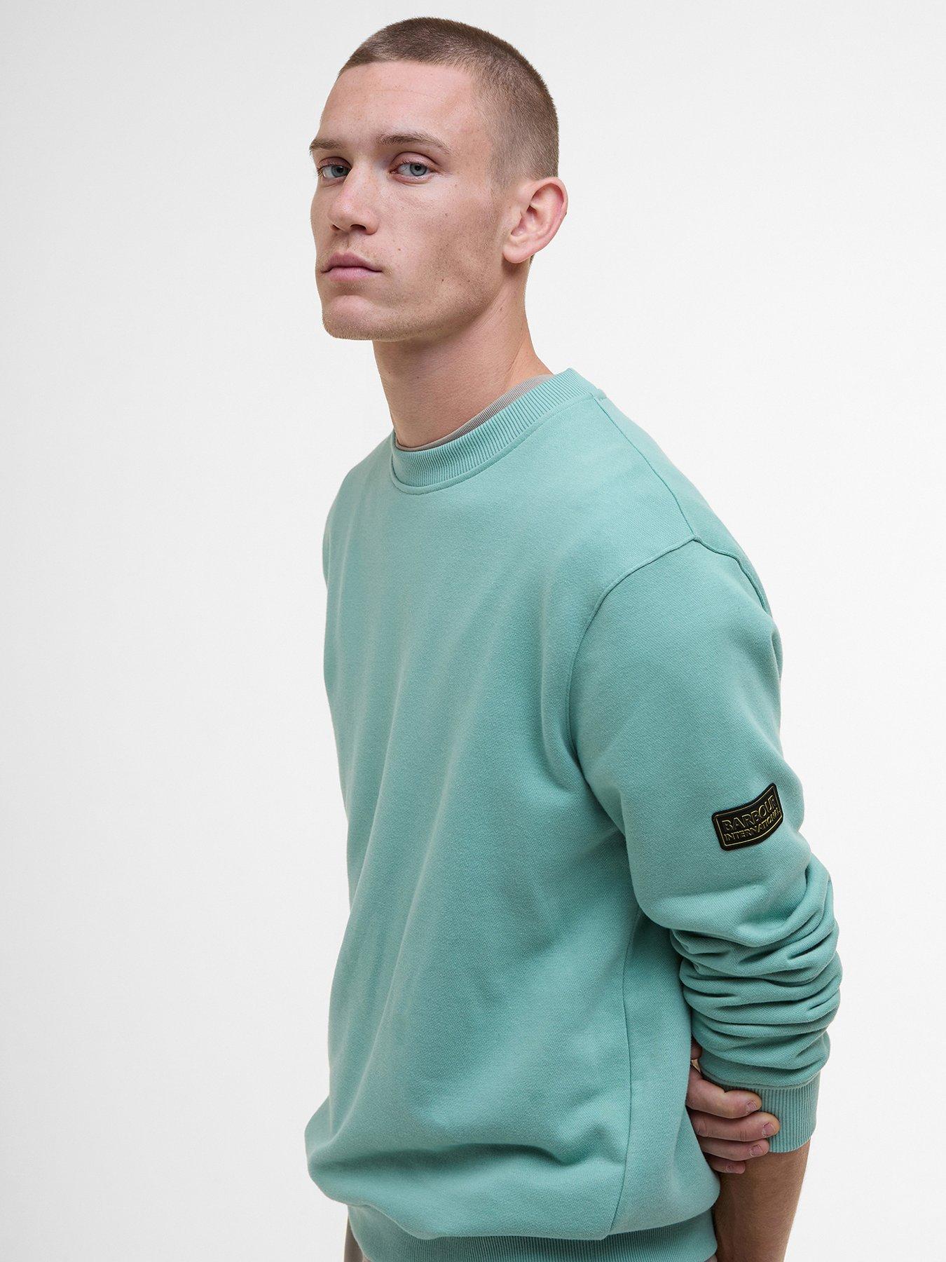  image of barbour-international-crew-neck-sweatshirt-green