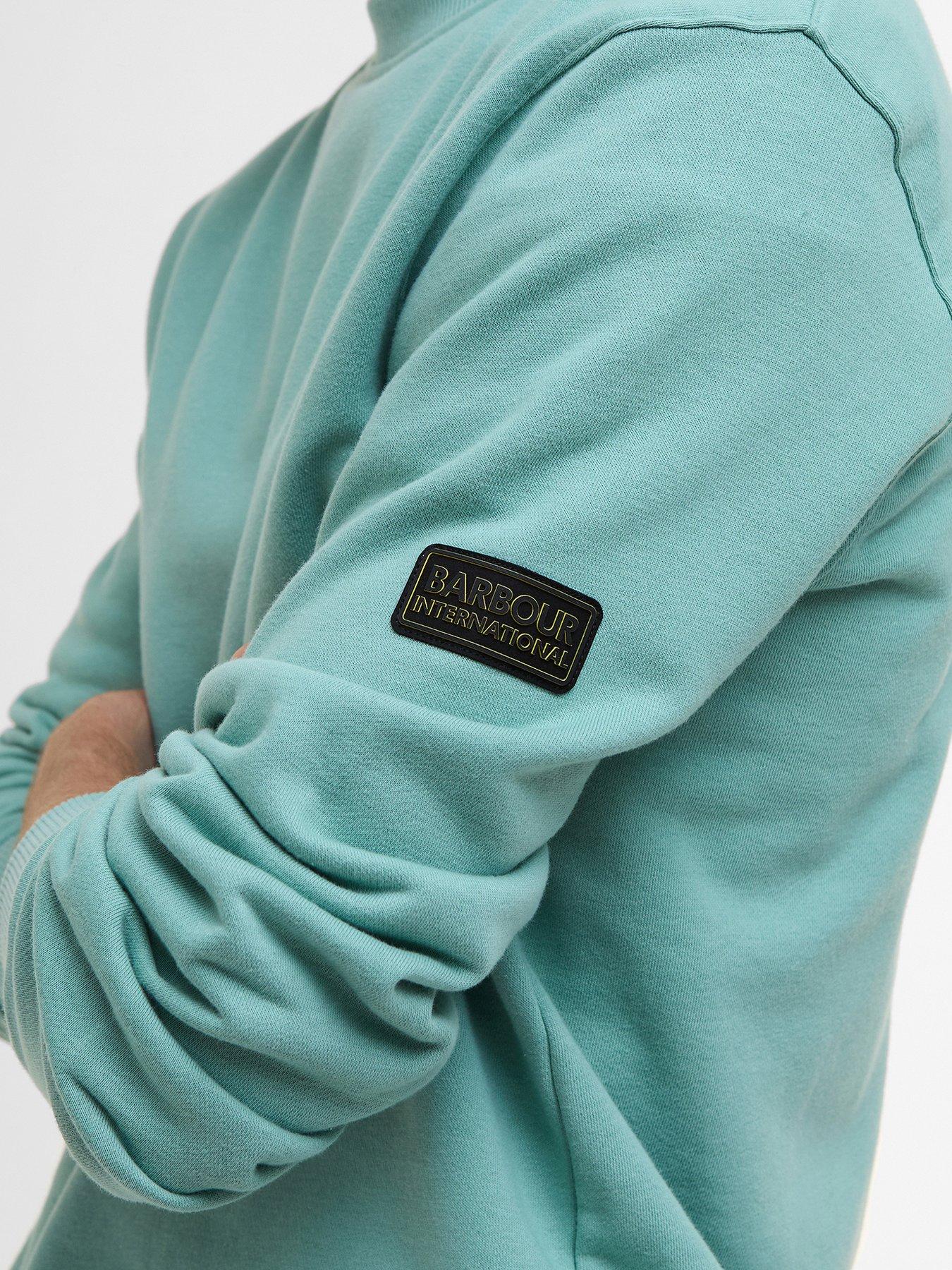  image of barbour-international-crew-neck-sweatshirt-green