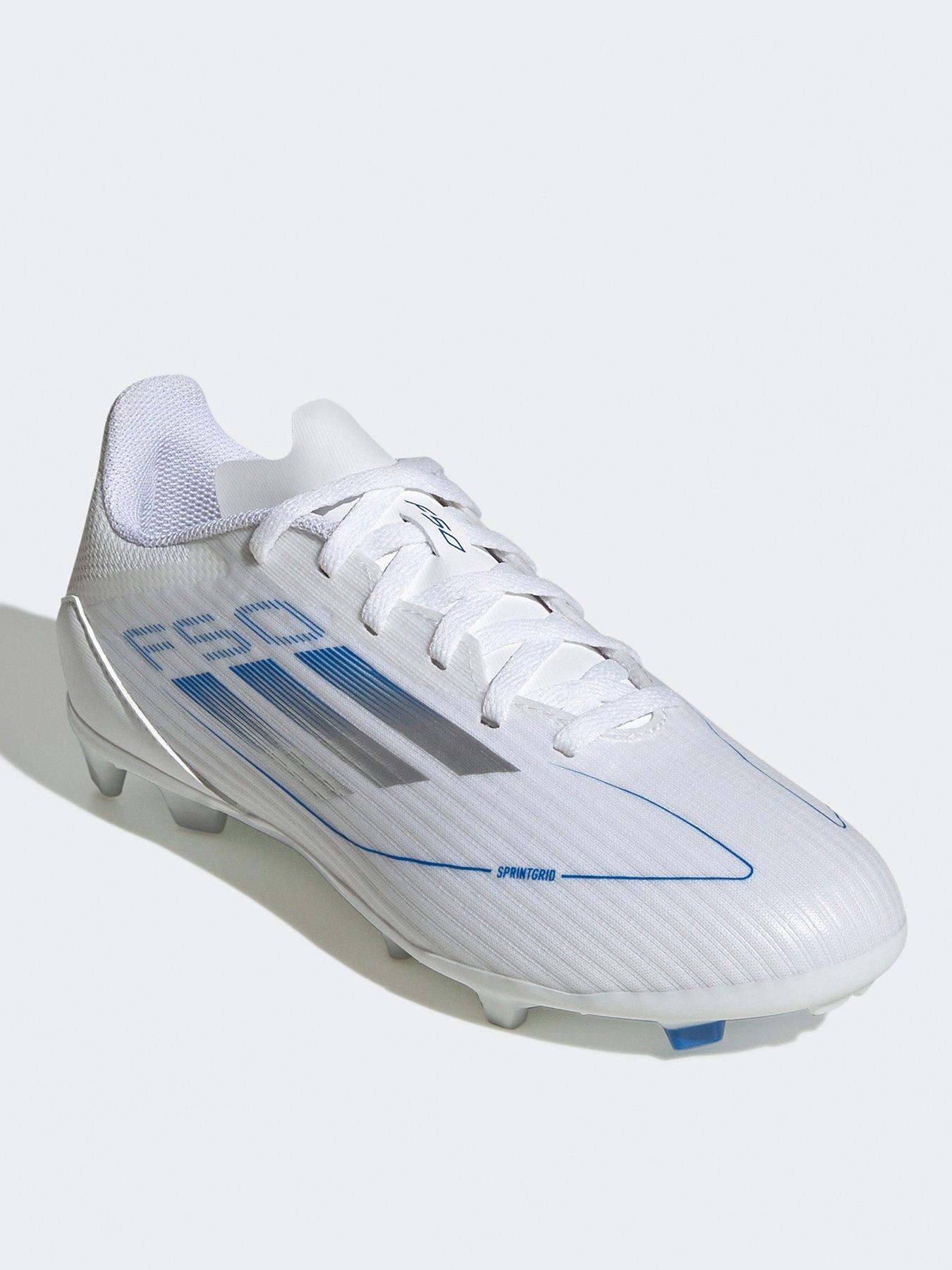 image of adidas-junior-f50-league-firm-ground-football-boot-white