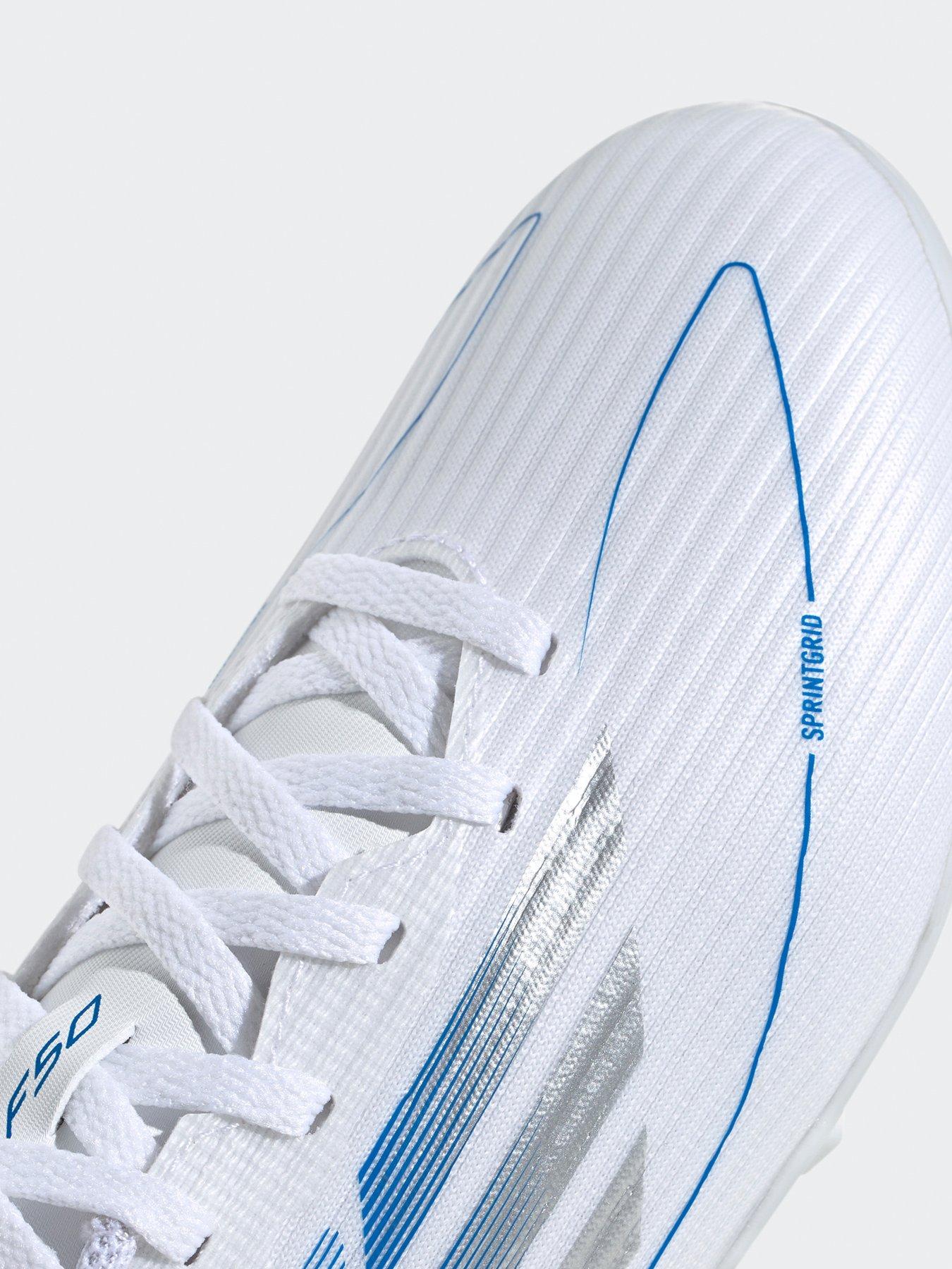  image of adidas-junior-f50-league-firm-ground-football-boot-white